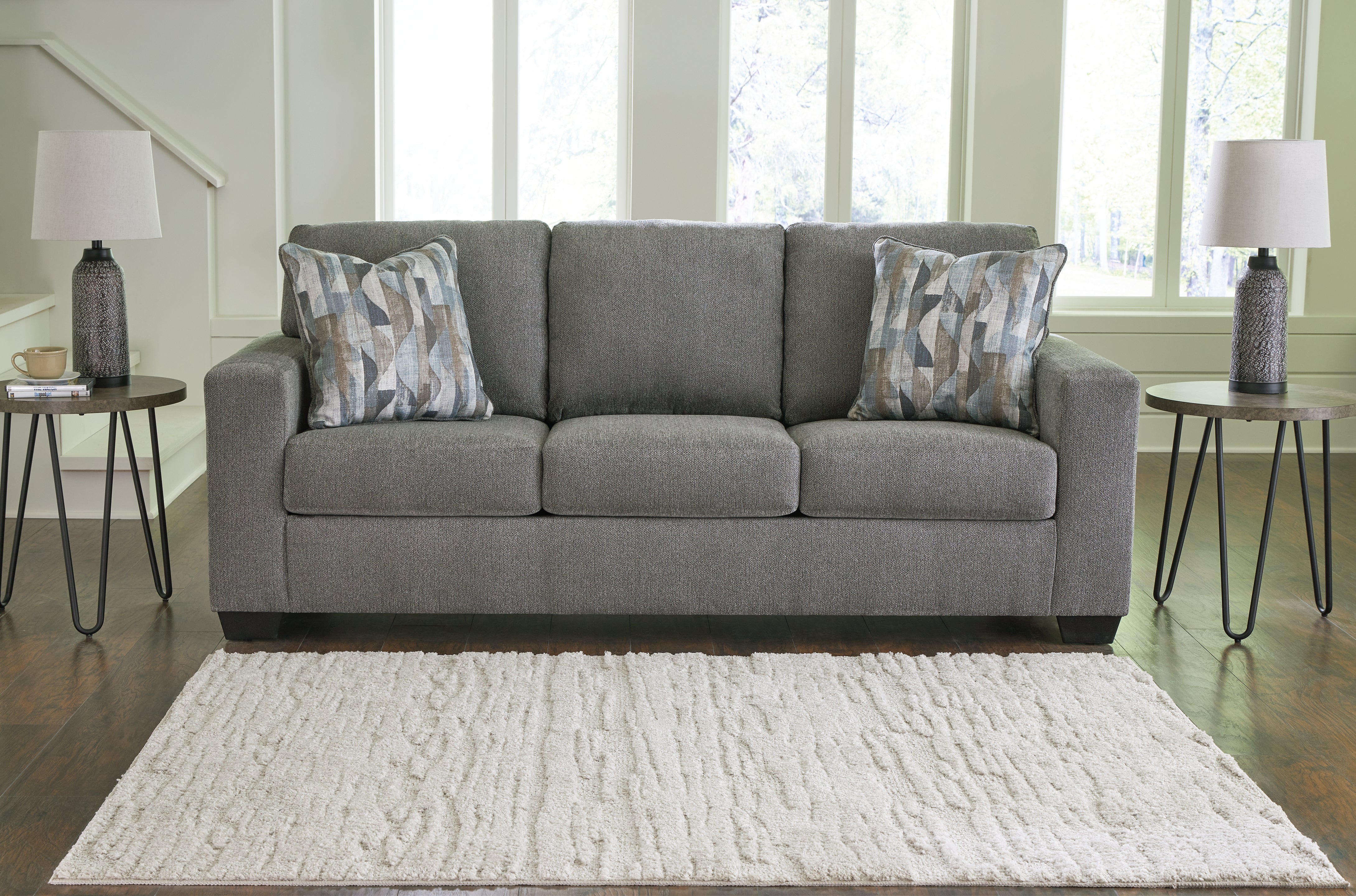 3 Brothers Decor - Ashley Furniture - Deltona Living Room - Sofa / Graphite - 5120538