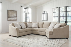 3 Brothers Decor - Ashley Furniture - Brogan Bay Sectional - LAF 3-Piece Sectional with Cuddler / Cork - 52705S1