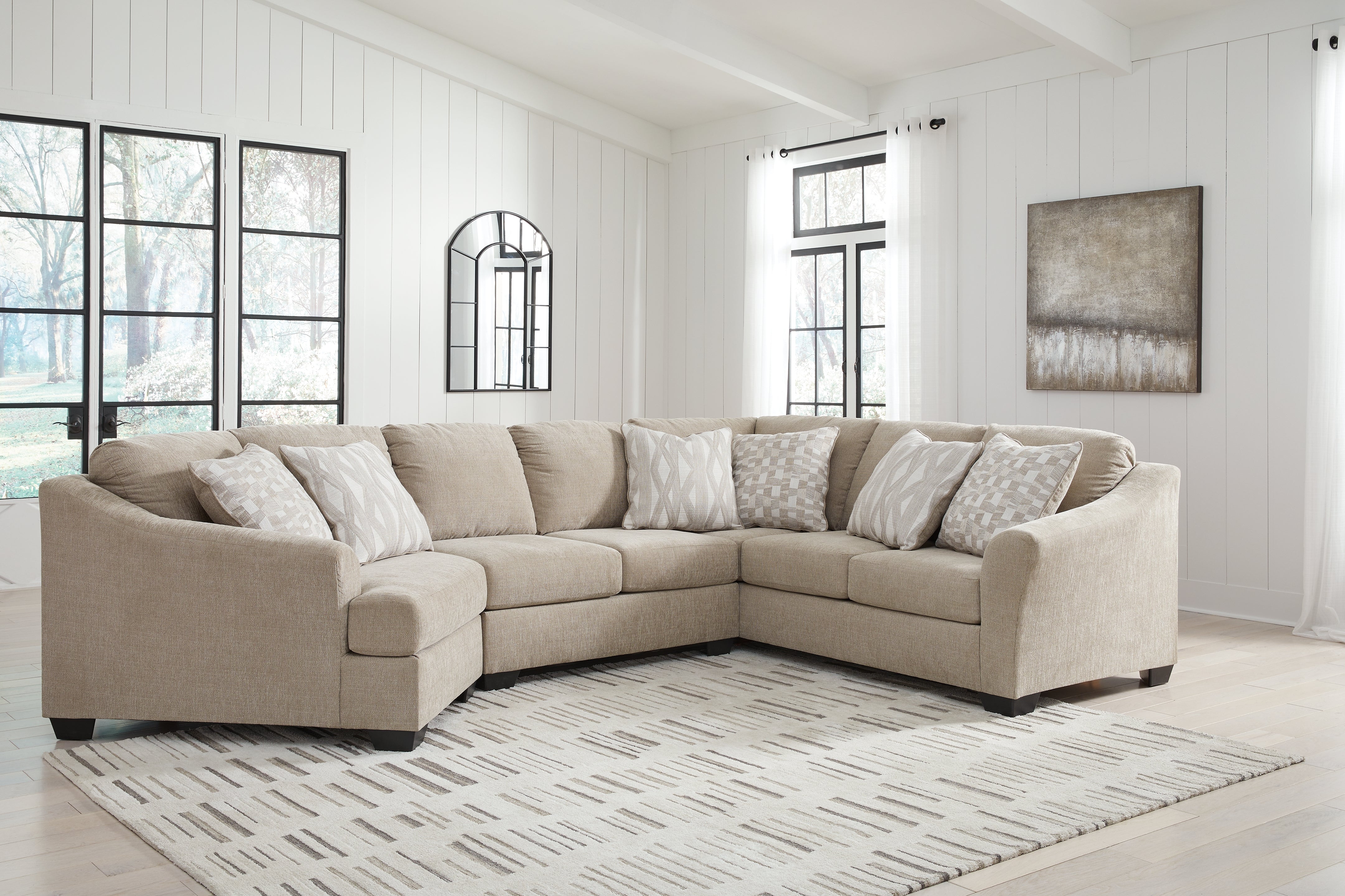 3 Brothers Decor - Ashley Furniture - Brogan Bay Sectional - 3-Piece Sectional with Cuddler / Cork - 52705S2
