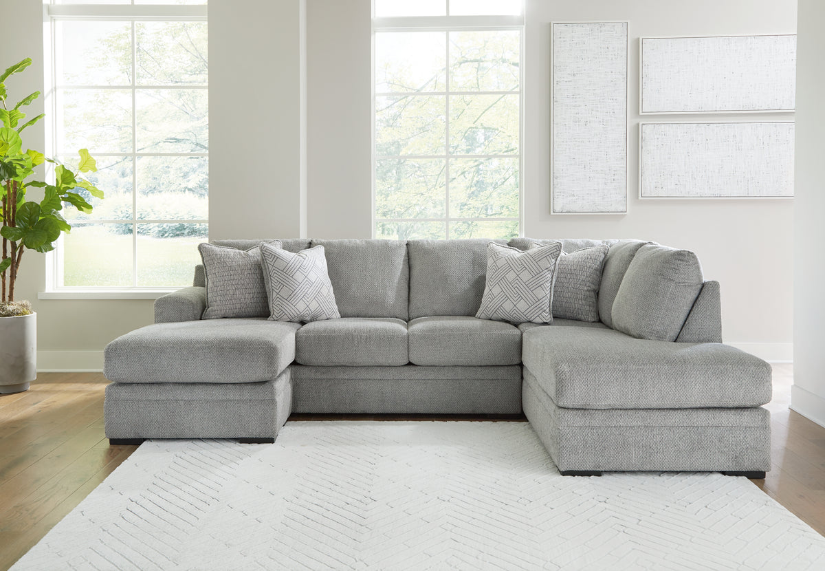 3 Brothers Decor - Ashley Furniture - Casselbury Sectional - LAF 2-Piece Sectional with Chaise / Cement - 52906S1