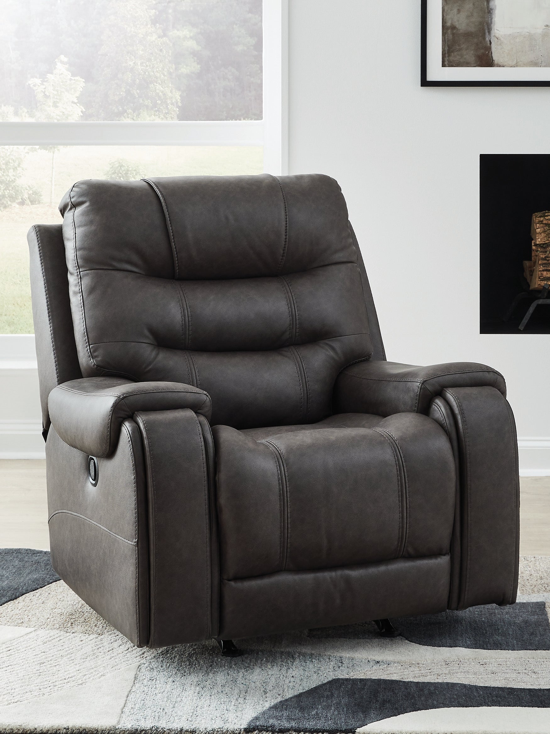 3 Brothers Decor - Ashley Furniture - Femley Living Room - Rocker Recliner / Smoke - PC5330625