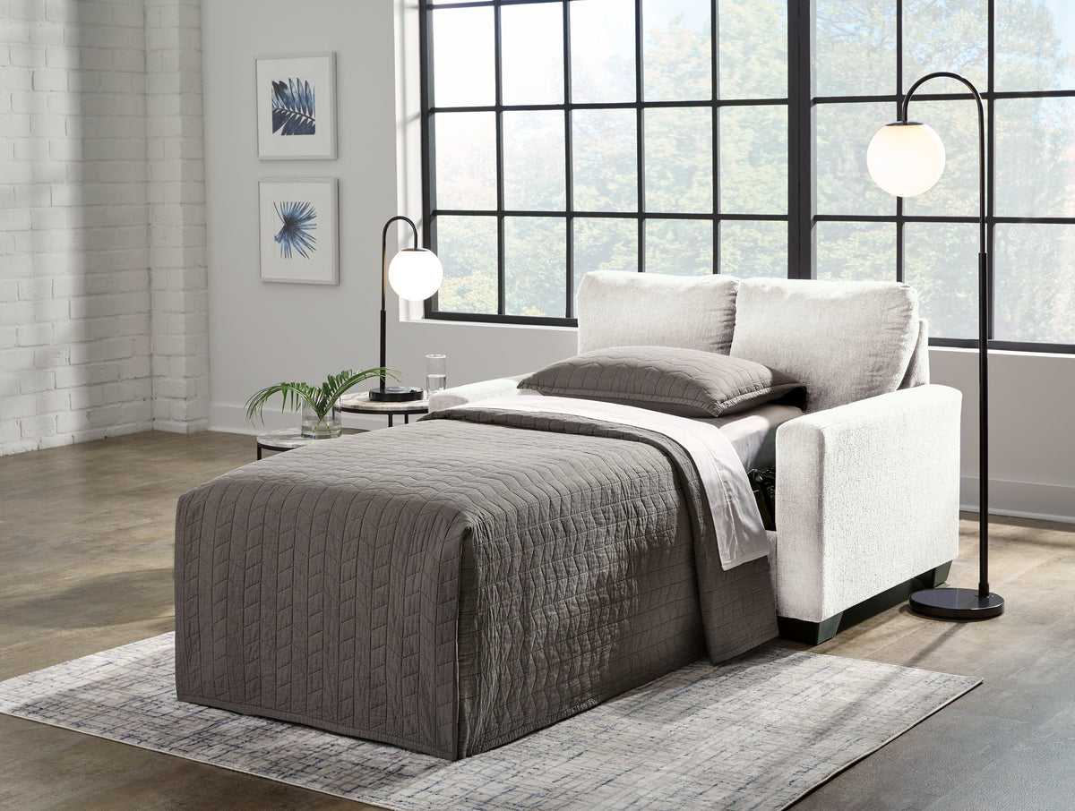 3 Brothers Decor - Ashley Furniture - Rannis Living Room - Twin Sofa Sleeper / Snow - 5360337