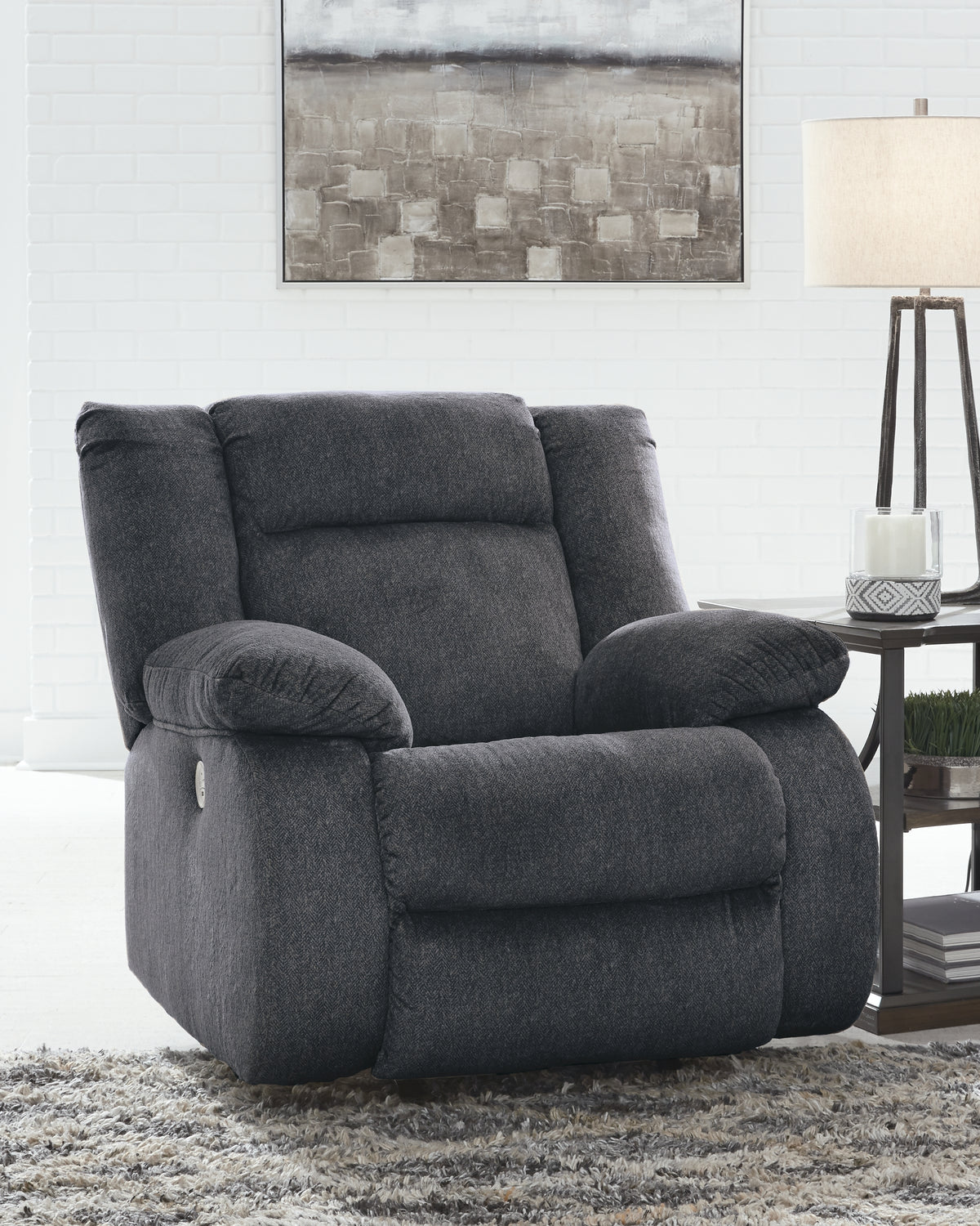 3 Brothers Decor - Ashley Furniture - Burkner Living Room - Power Rocker Recliner / Marine - 5380498