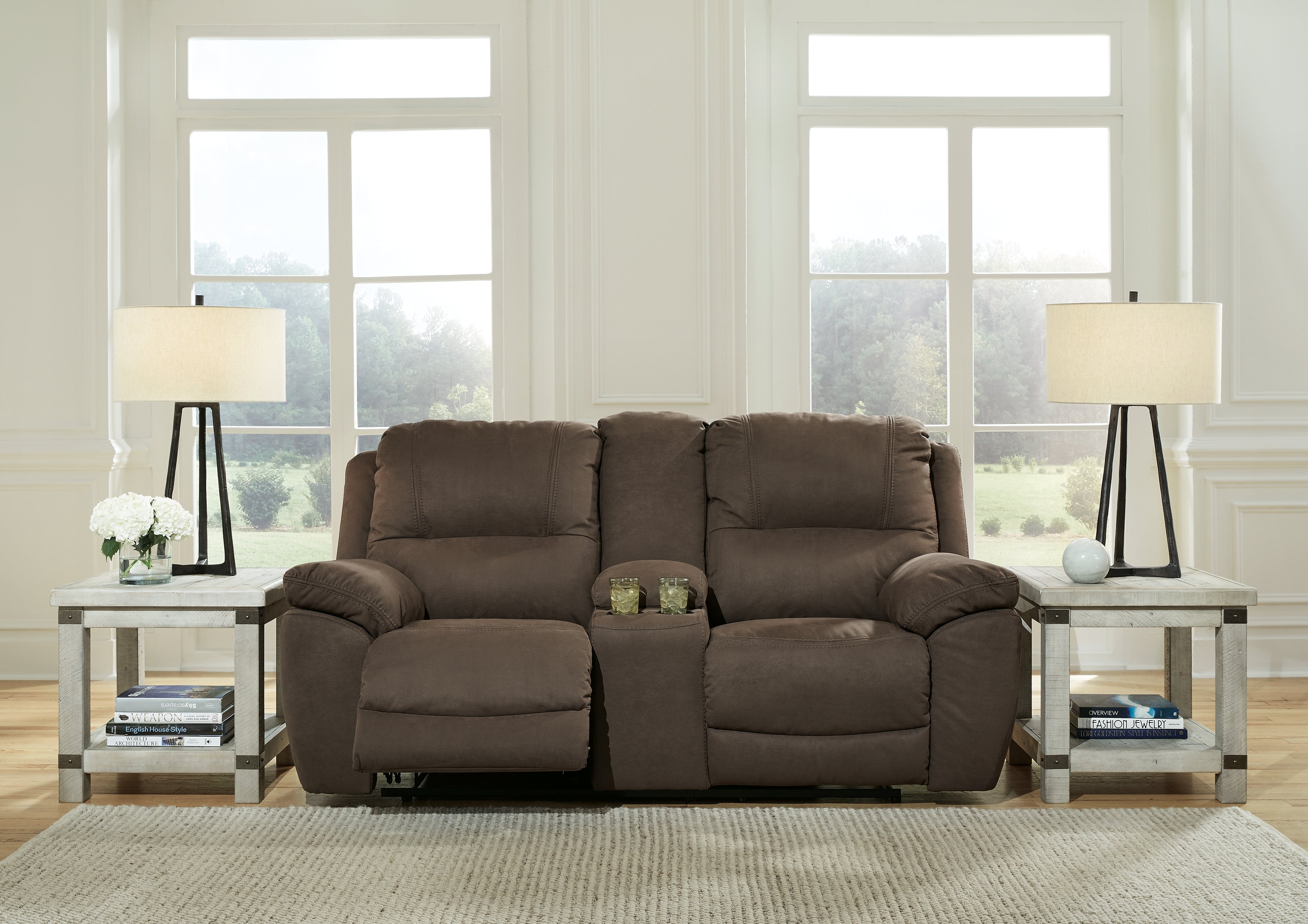 3 Brothers Decor - Ashley Furniture - Next-Gen Gaucho Living Room - DBL Rec Loveseat w/Console / Espresso - 5420494