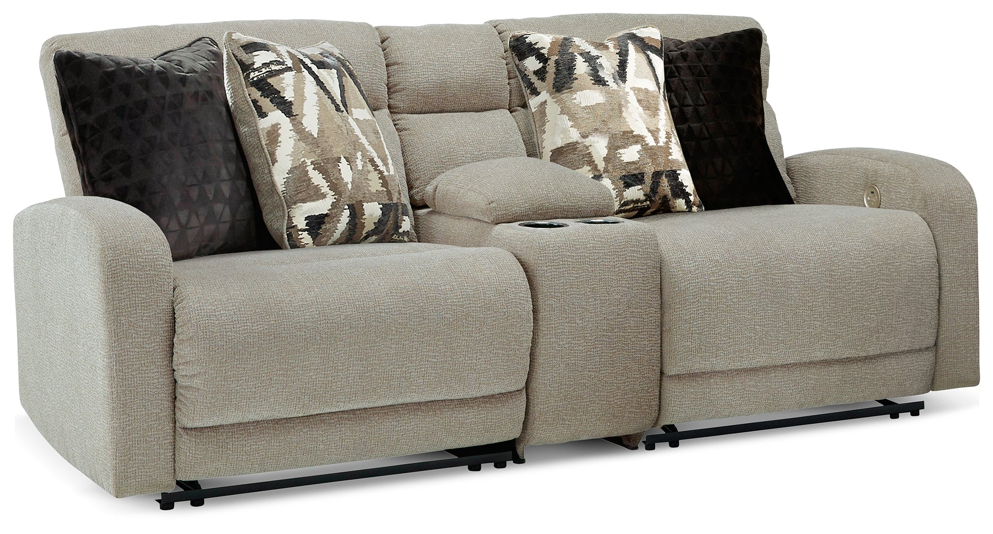 3 Brothers Decor - Ashley Furniture - Colleyville Sectional - 3-Piece Power Reclining Sectional / Stone - 54405S1