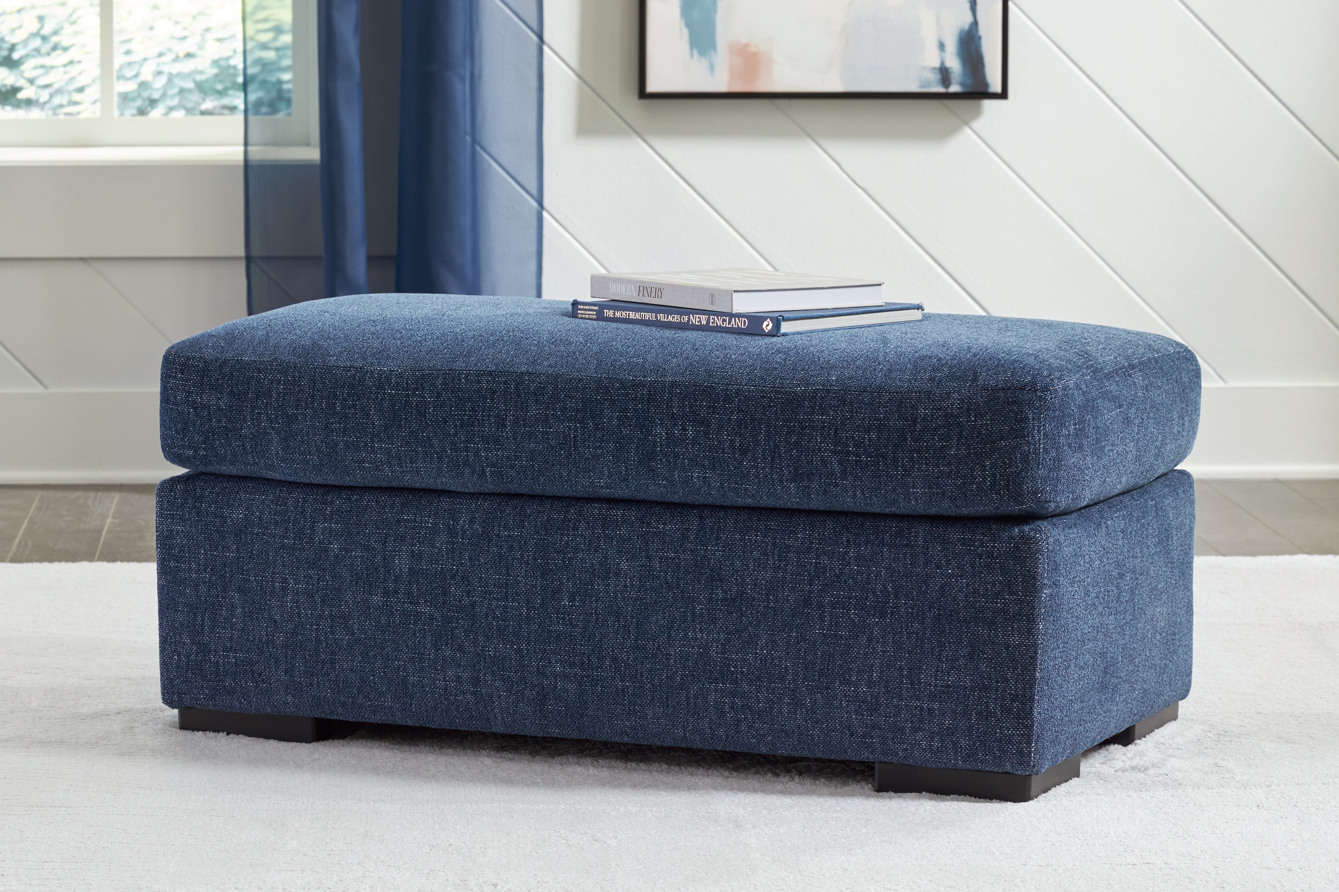 3 Brothers Decor - Ashley Furniture - Evansley Living Room - Ottoman / Navy - 5450214