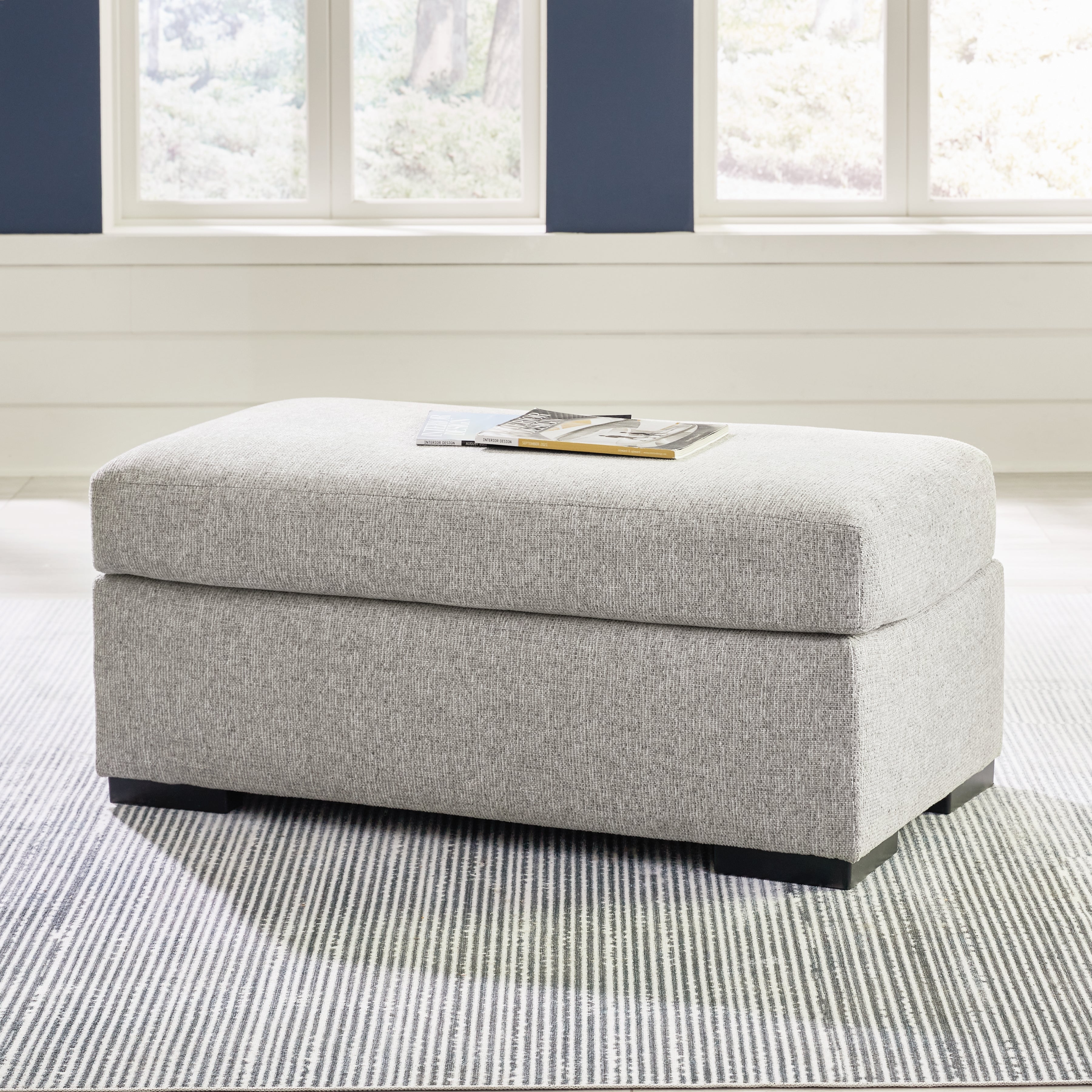 3 Brothers Decor - Ashley Furniture - Evansley Living Room - Ottoman / Pewter - 5450314