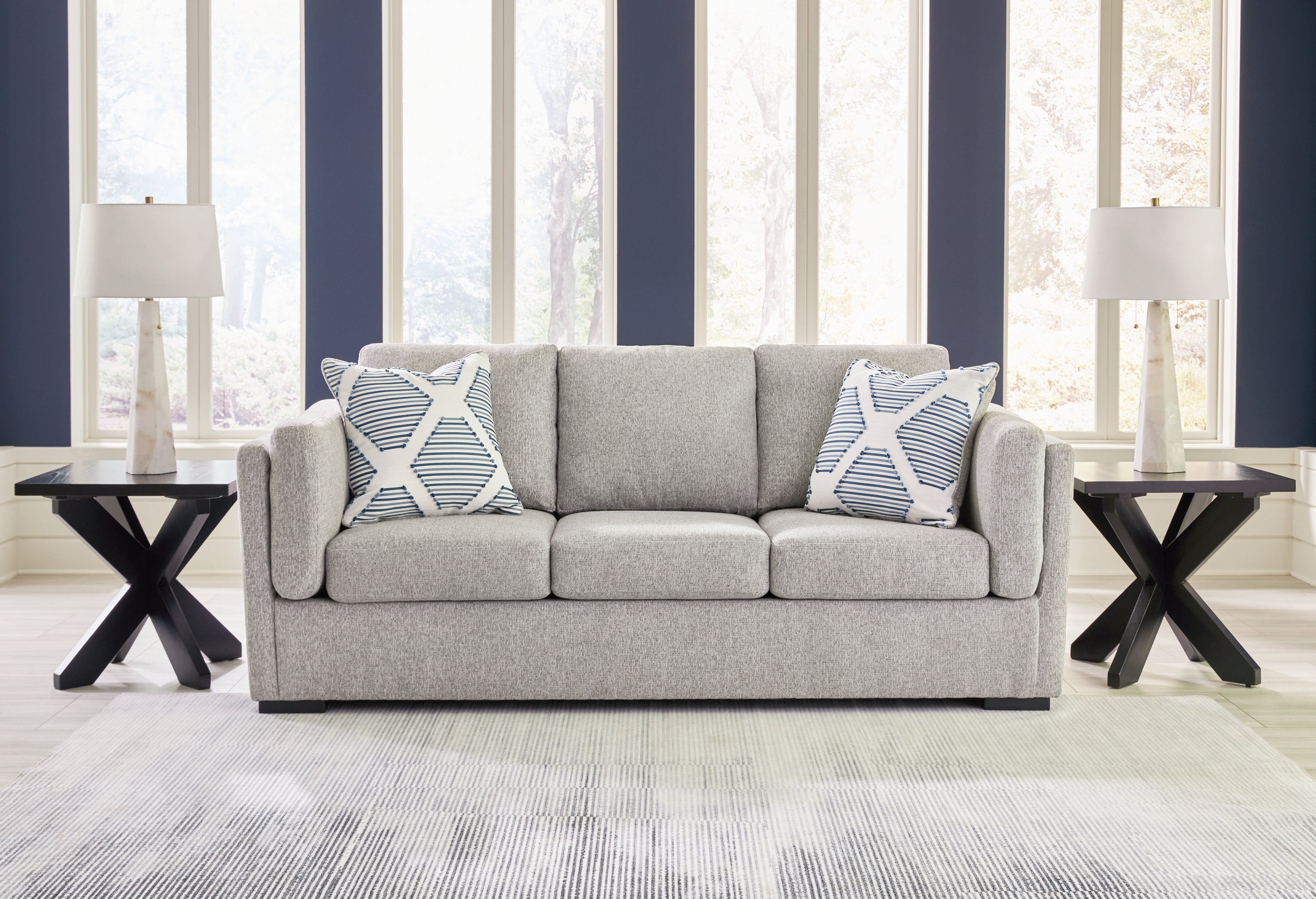 3 Brothers Decor - Ashley Furniture - Evansley Living Room - Sofa / Pewter - 5450338