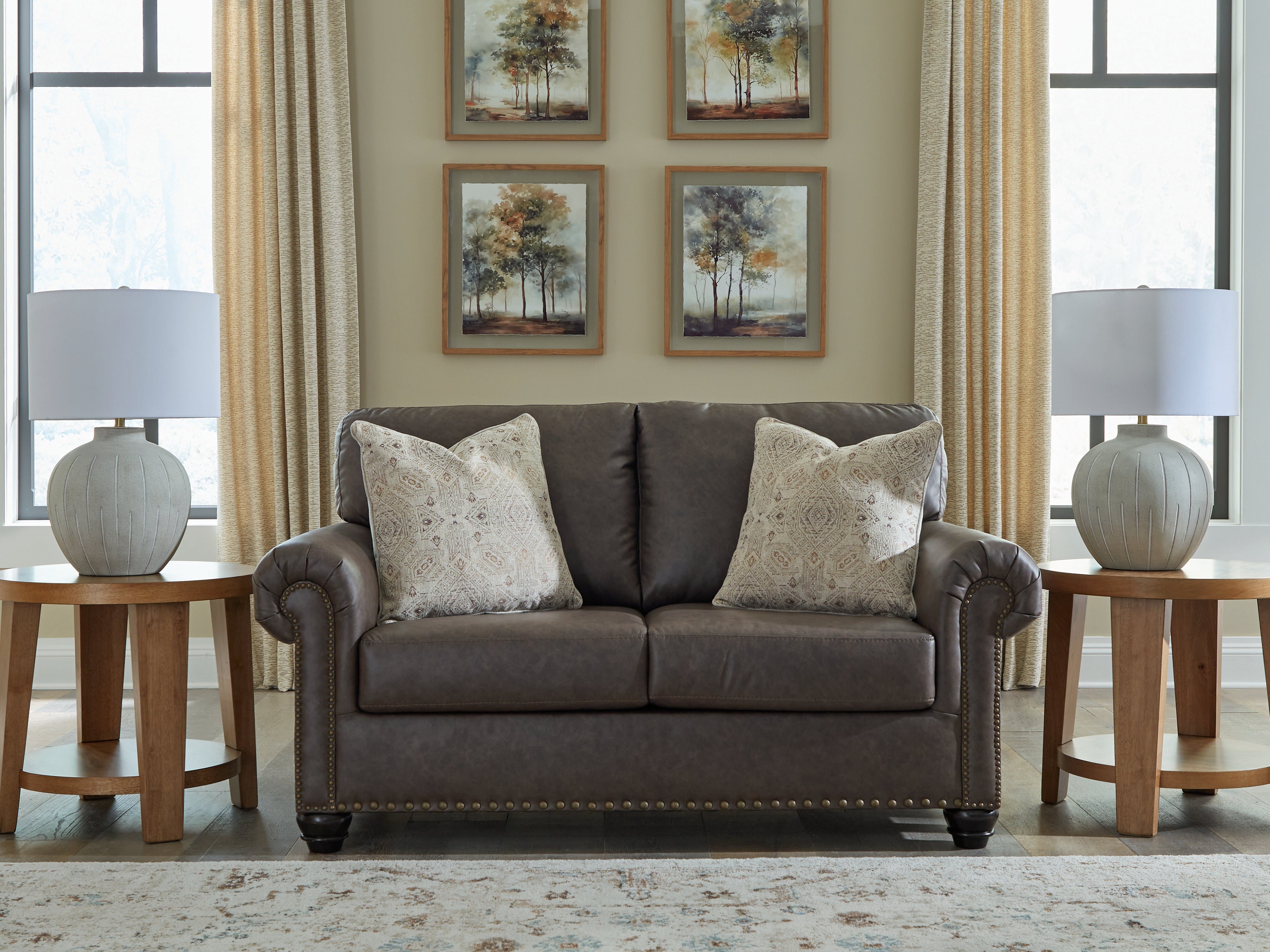 3 Brothers Decor - Ashley Furniture - Roxmere Living Room - Loveseat / Umber - 5550335