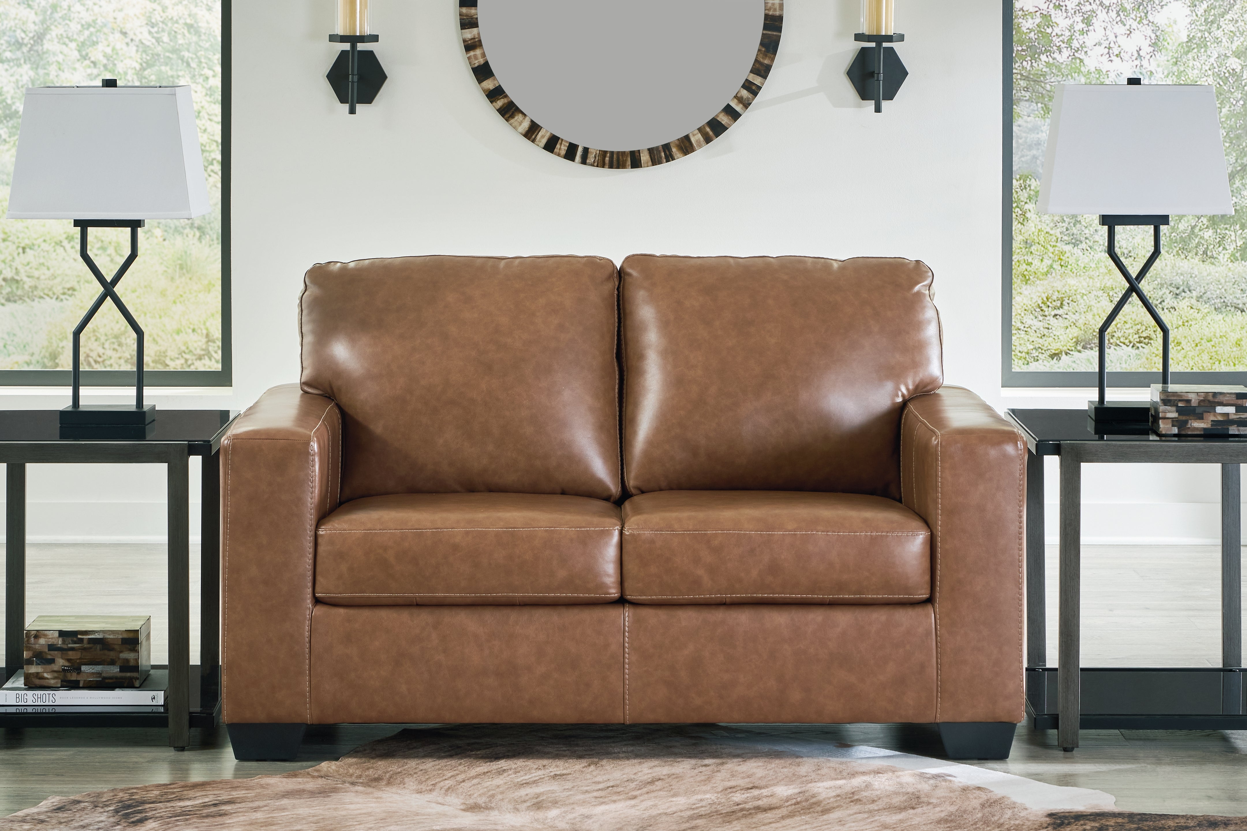 3 Brothers Decor - Ashley Furniture - Bolsena Living Room - Loveseat / Caramel - 5560335