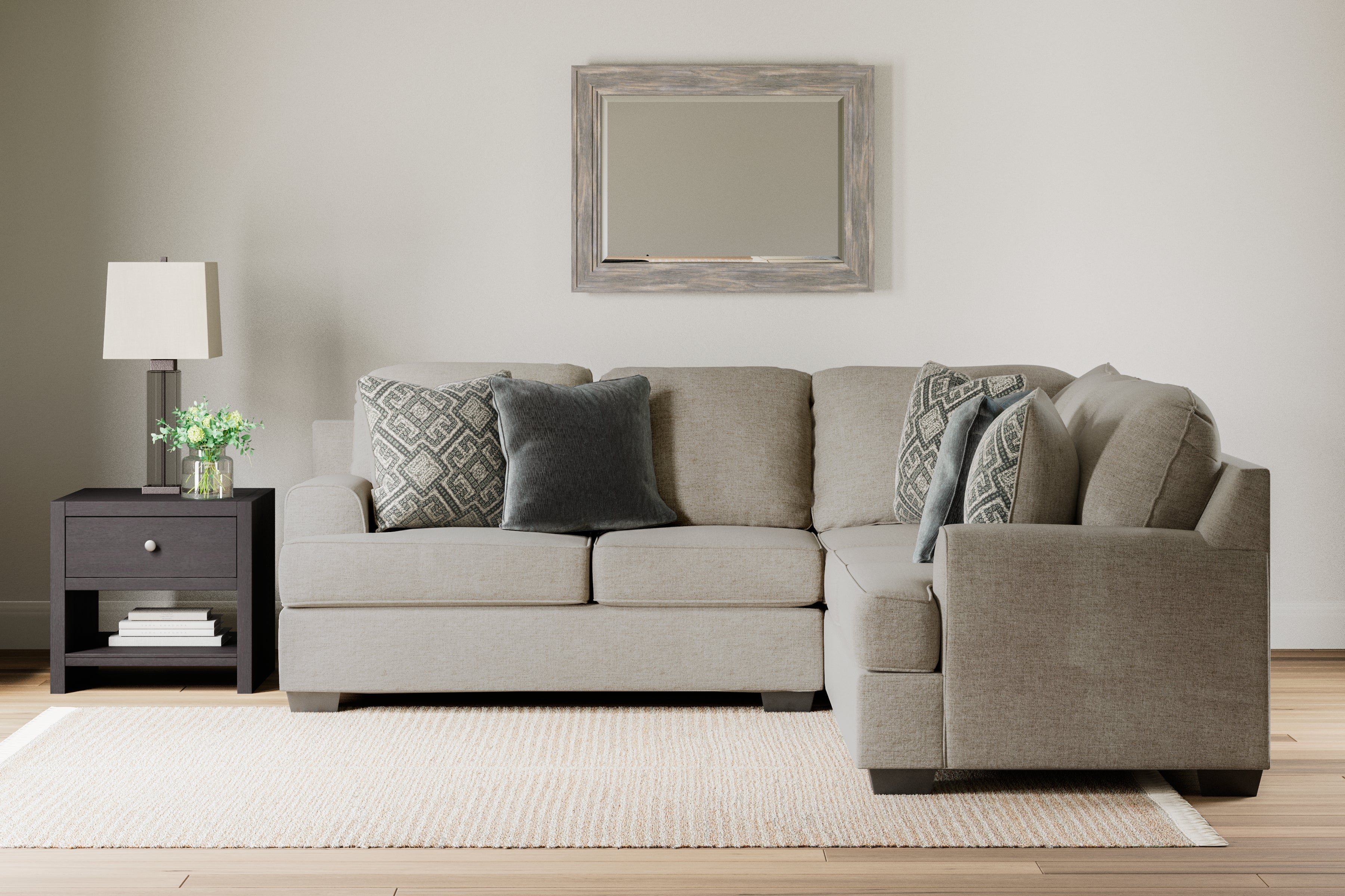 3 Brothers Decor - Ashley Furniture - Bovarian Sectional - 2-Piece Sectional / Stone - 56103S1
