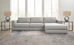 3 Brothers Decor - Ashley Furniture - Amiata Sectional - LAF 2-Piece Sectional with Chaise / Glacier - 57404S2
