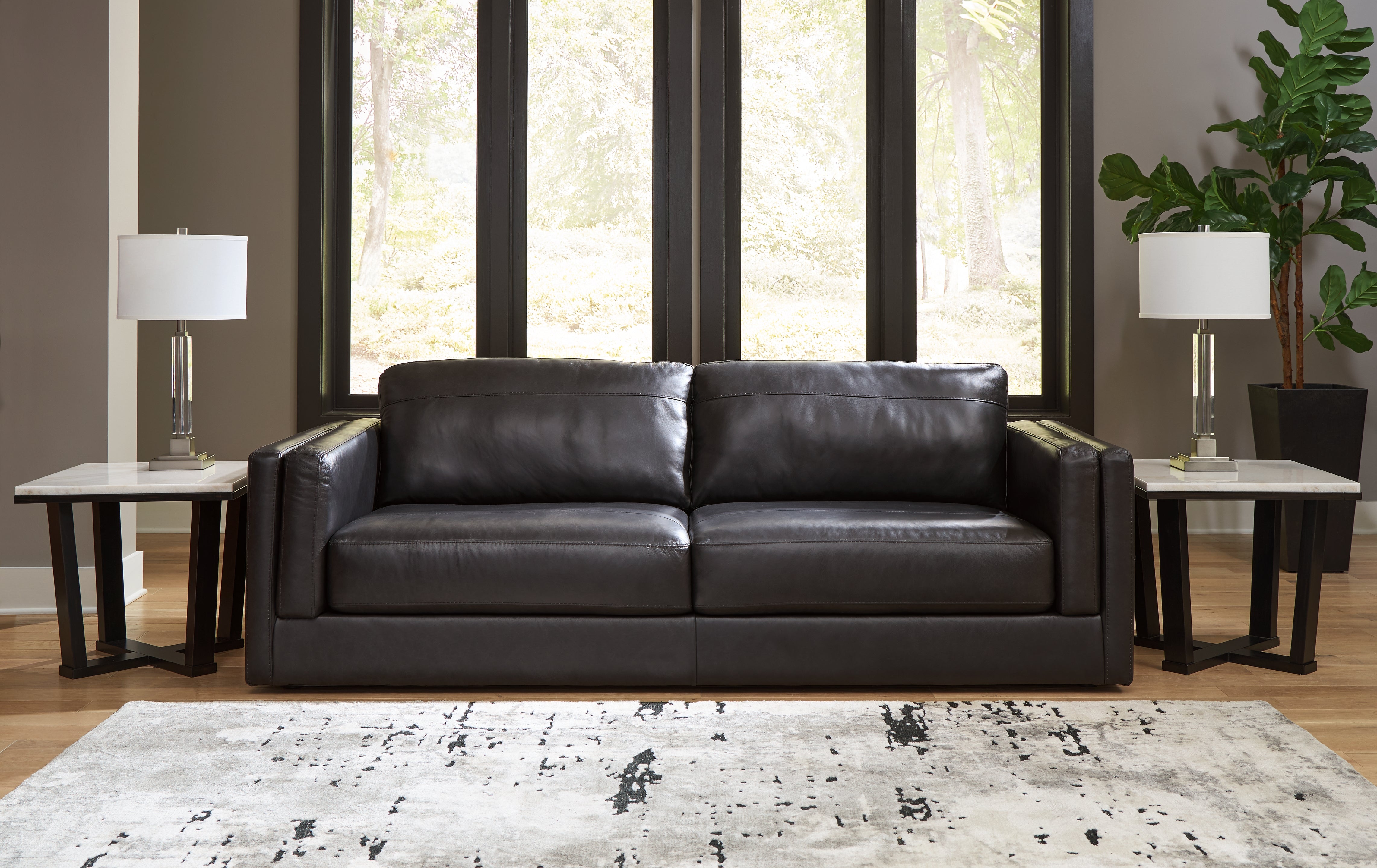 3 Brothers Decor - Ashley Furniture - Amiata Living Room - Sofa / Onyx - 5740538