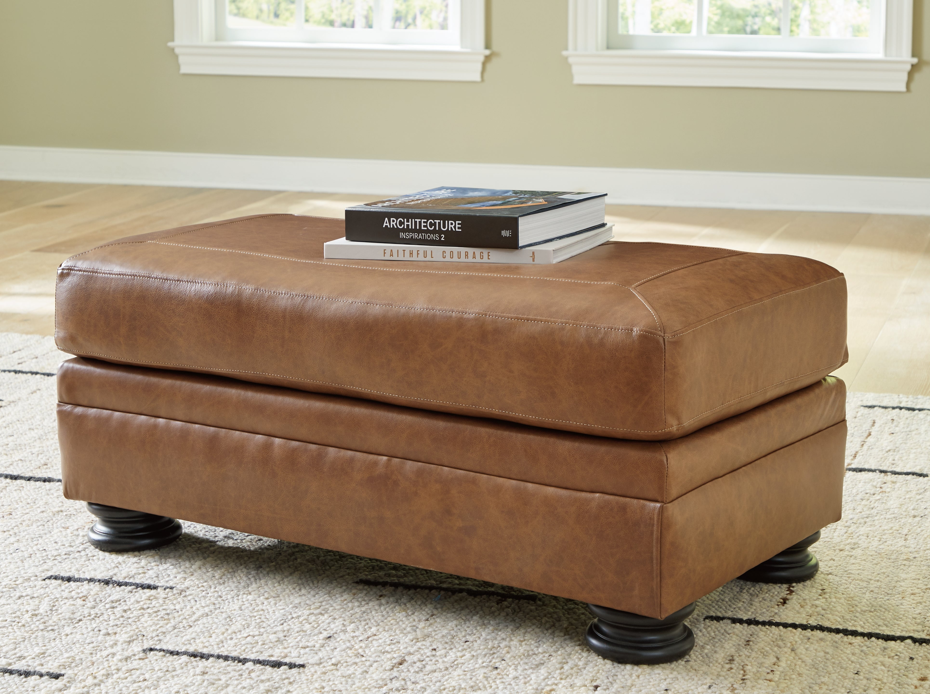 3 Brothers Decor - Ashley Furniture - Carianna Living Room - Ottoman / Caramel - 5760414
