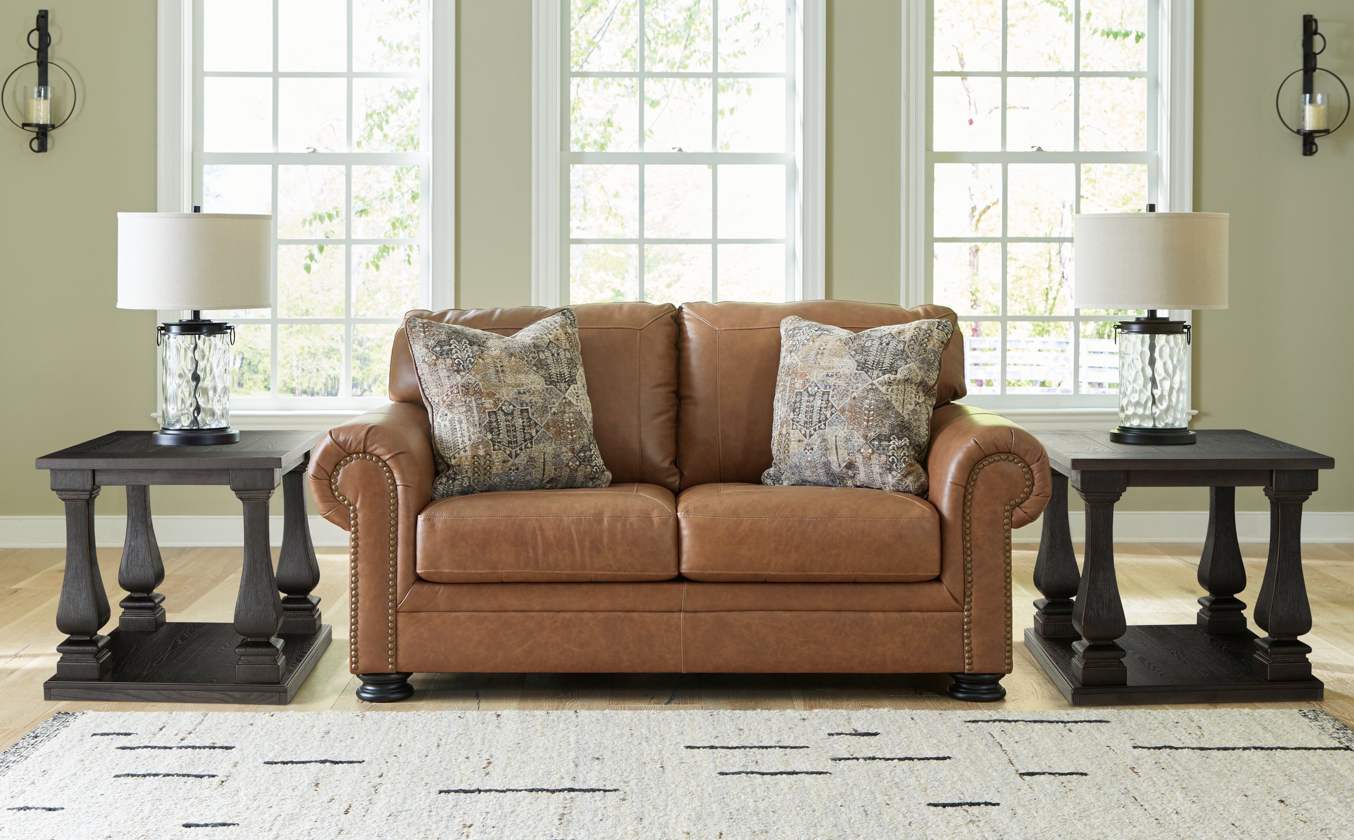 3 Brothers Decor - Ashley Furniture - Carianna Living Room - Loveseat / Caramel - 5760435