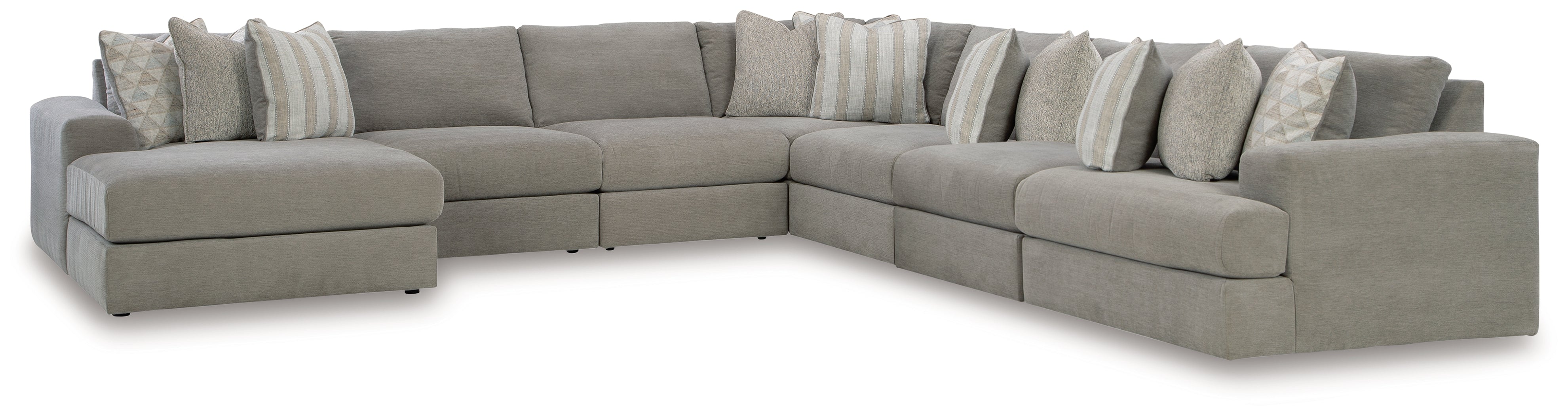 3 Brothers Decor - Ashley Furniture - Avaliyah Sectional - RAF 4-Piece Sectional / Ash - 58103S14