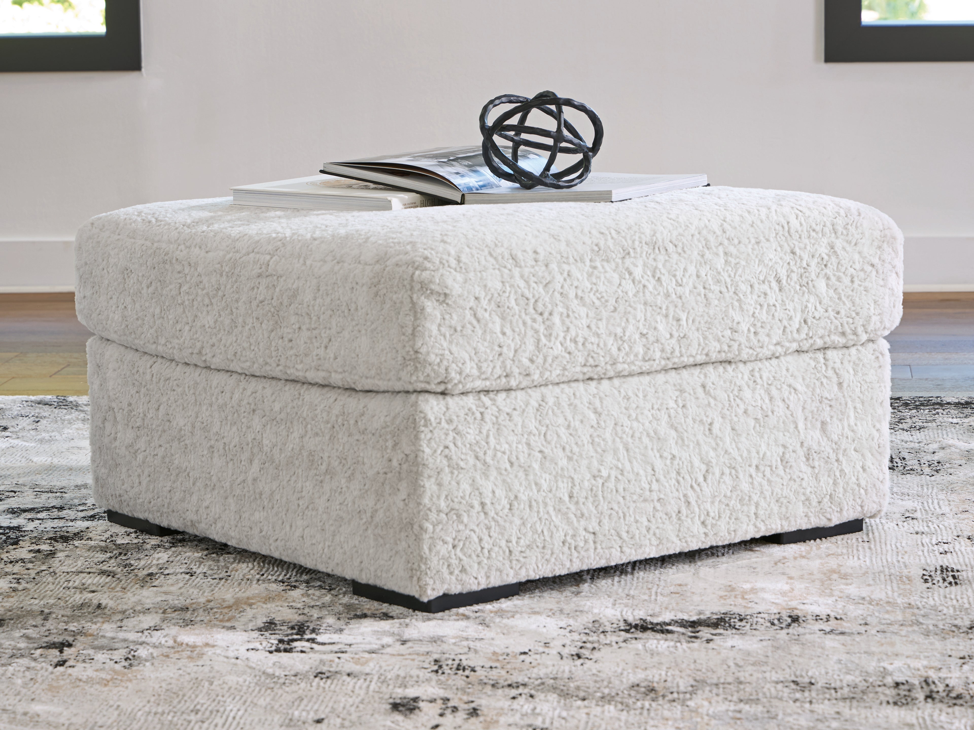 3 Brothers Decor - Ashley Furniture - Cuddle Plush Living Room - Oversized Accent Ottoman / Arctic - PC5910608