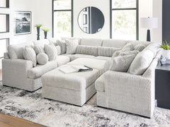 3 Brothers Decor - Ashley Furniture - Cuddle Plush Sectional - RAF 10-Piece Sectional / Arctic - PC59106S10