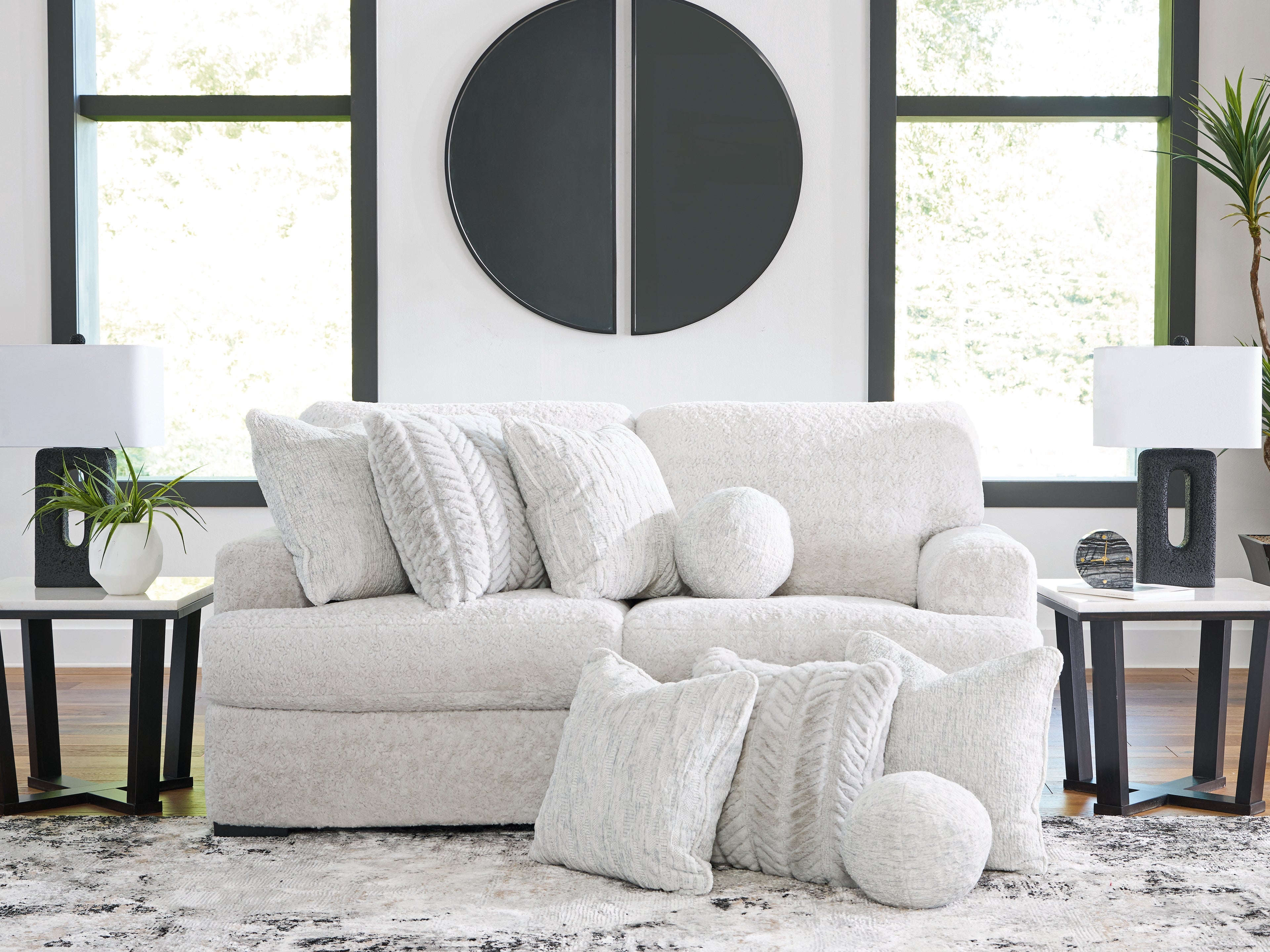 3 Brothers Decor - Ashley Furniture - Cuddle Plush Sectional - RAF 2-Piece Sectional / Arctic - PC59106S9