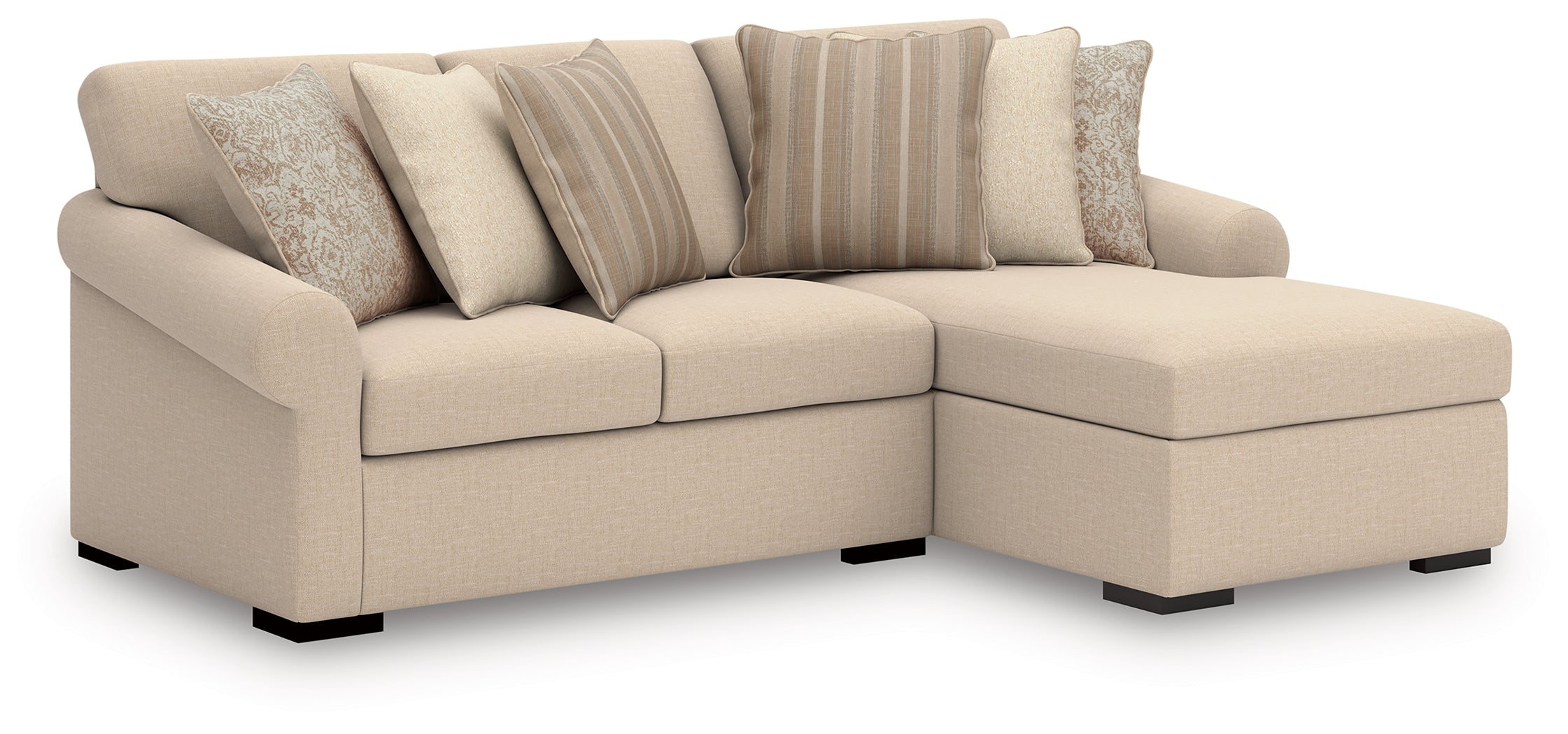 3 Brothers Decor - Ashley Furniture - LadyMae Sectional - RAF 2-Piece Sectional with Chaise / Twill - 59404S2