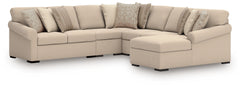 3 Brothers Decor - Ashley Furniture - LadyMae Sectional - 5-Piece Sectional with Chaise / Twill - 59404S4
