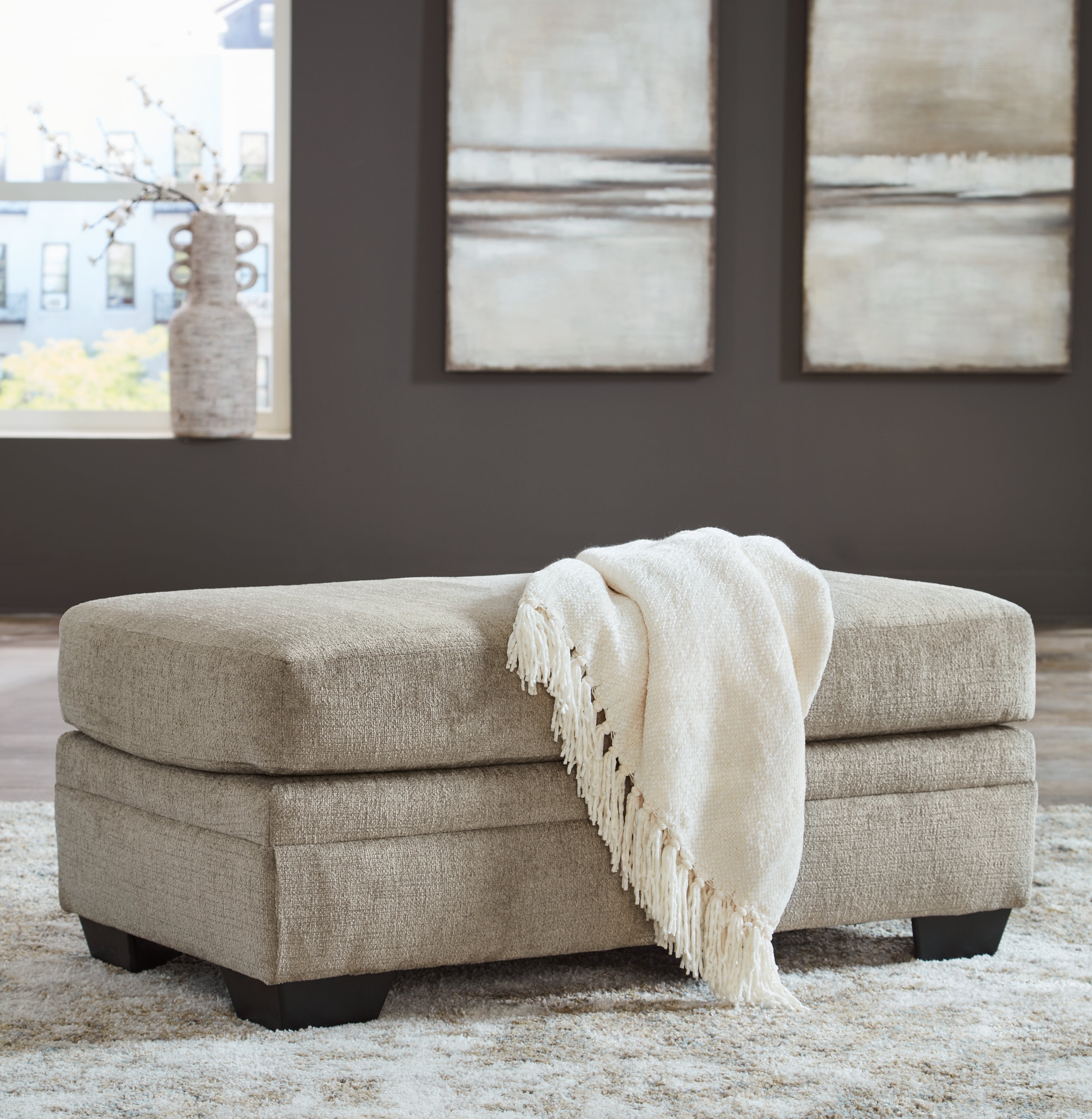 3 Brothers Decor - Ashley Furniture - Stonemeade Living Room - Ottoman / Taupe - 5950414