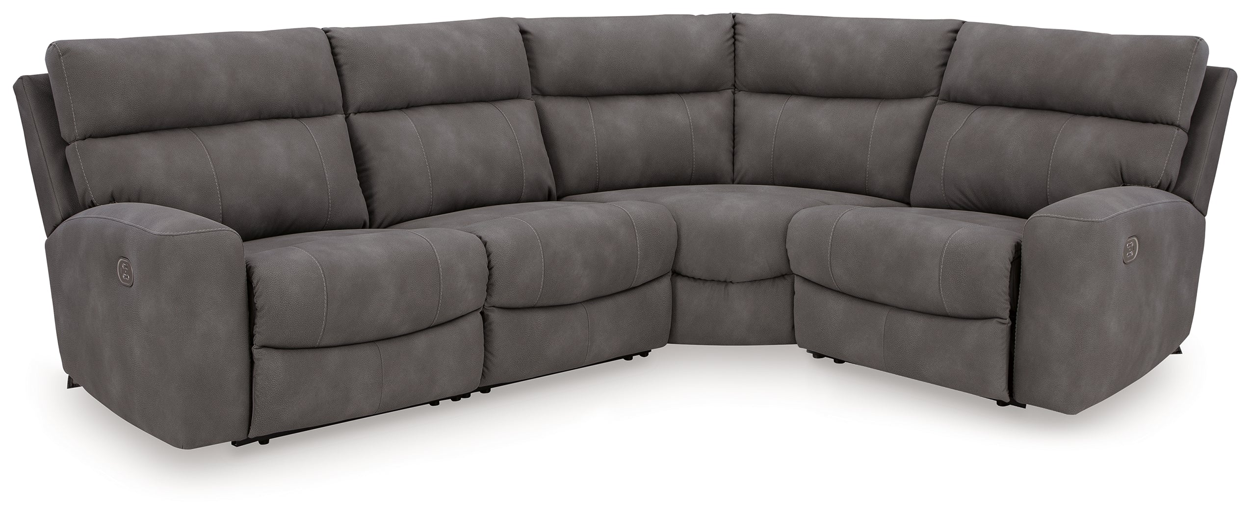 3 Brothers Decor - Ashley Furniture - Next-Gen DuraPella Sectional - 4-Piece Power Reclining Sectional / Slate - 61003S4
