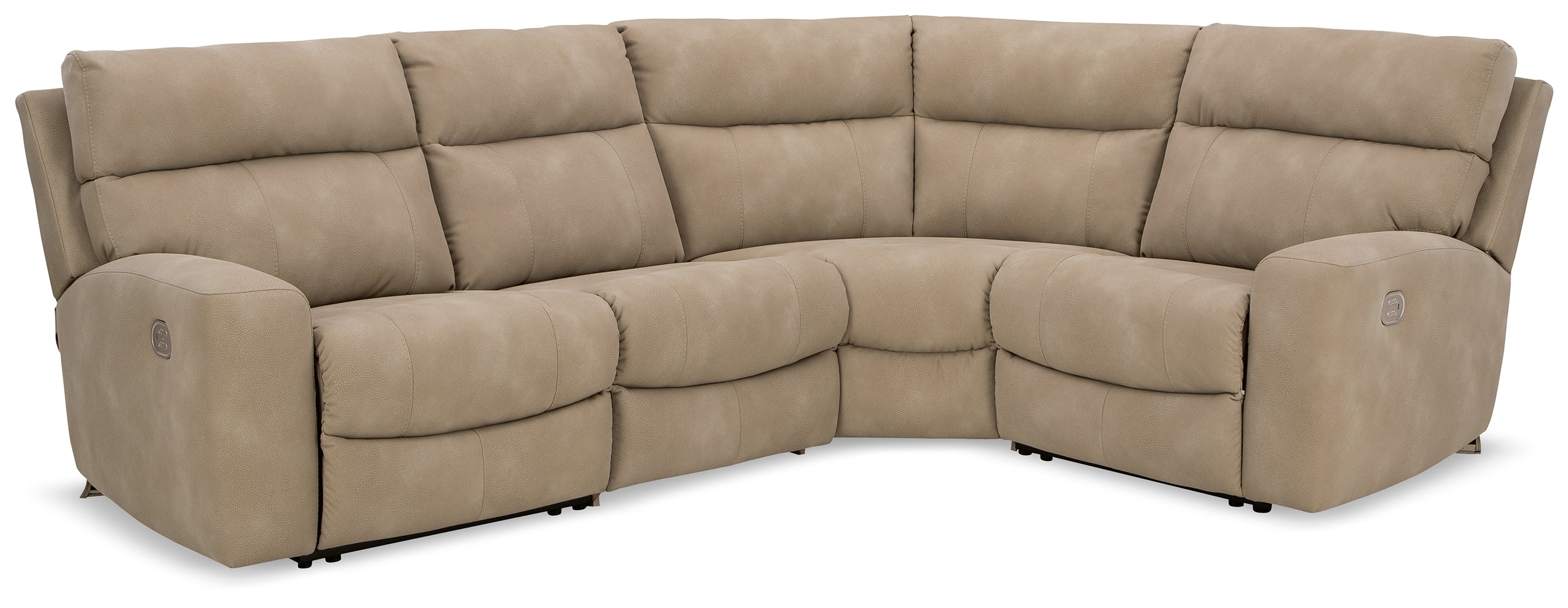 3 Brothers Decor - Ashley Furniture - Next-Gen DuraPella Sectional - 4-Piece Power Reclining Sectional / Sand - 61004S4