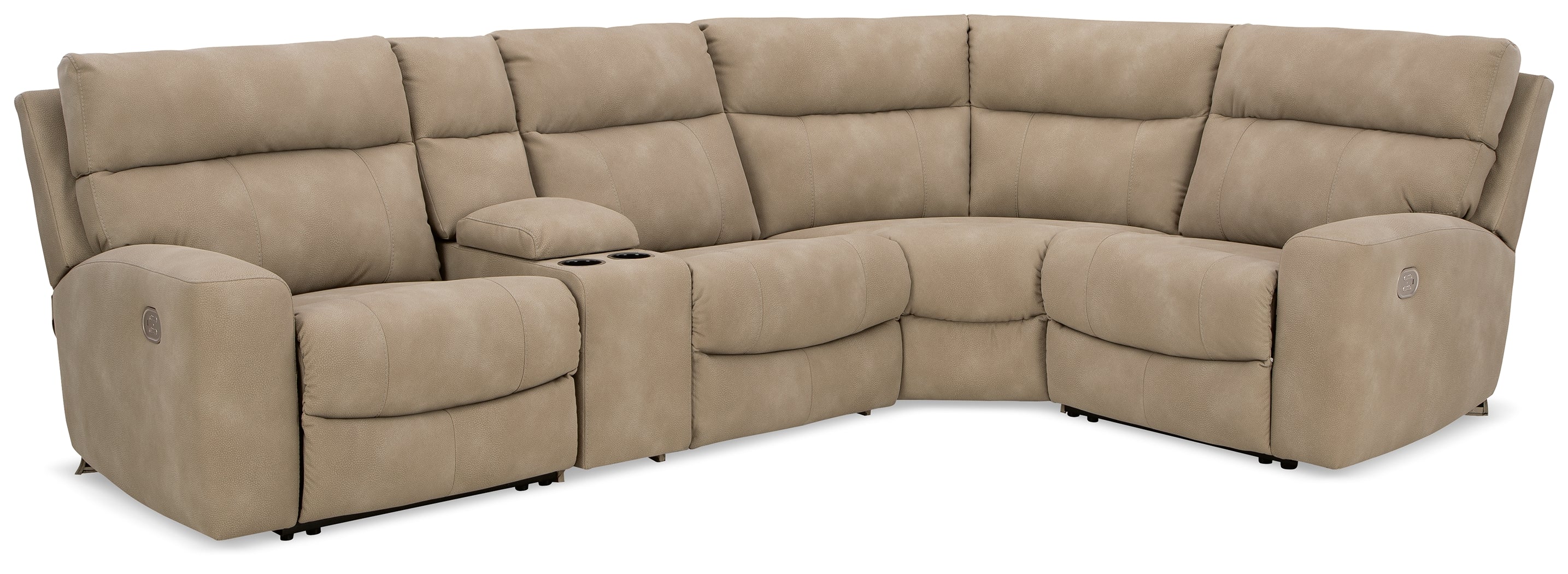3 Brothers Decor - Ashley Furniture - Next-Gen DuraPella Sectional - 5-Piece Power Reclining Sectional / Sand - 61004S5