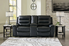 3 Brothers Decor - Ashley Furniture - Warlin Living Room - PWR REC Loveseat/CON/ADJ HDRST / Black - 6110518
