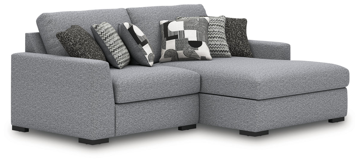 3 Brothers Decor - Ashley Furniture - Bealton Sectional - RAF 2-Piece Sectional with Chaise / Salt and Pepper - 61305S10