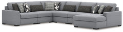 3 Brothers Decor - Ashley Furniture - Bealton Sectional - RAF 6-Piece Sectional with Chaise / Salt and Pepper - 61305S12
