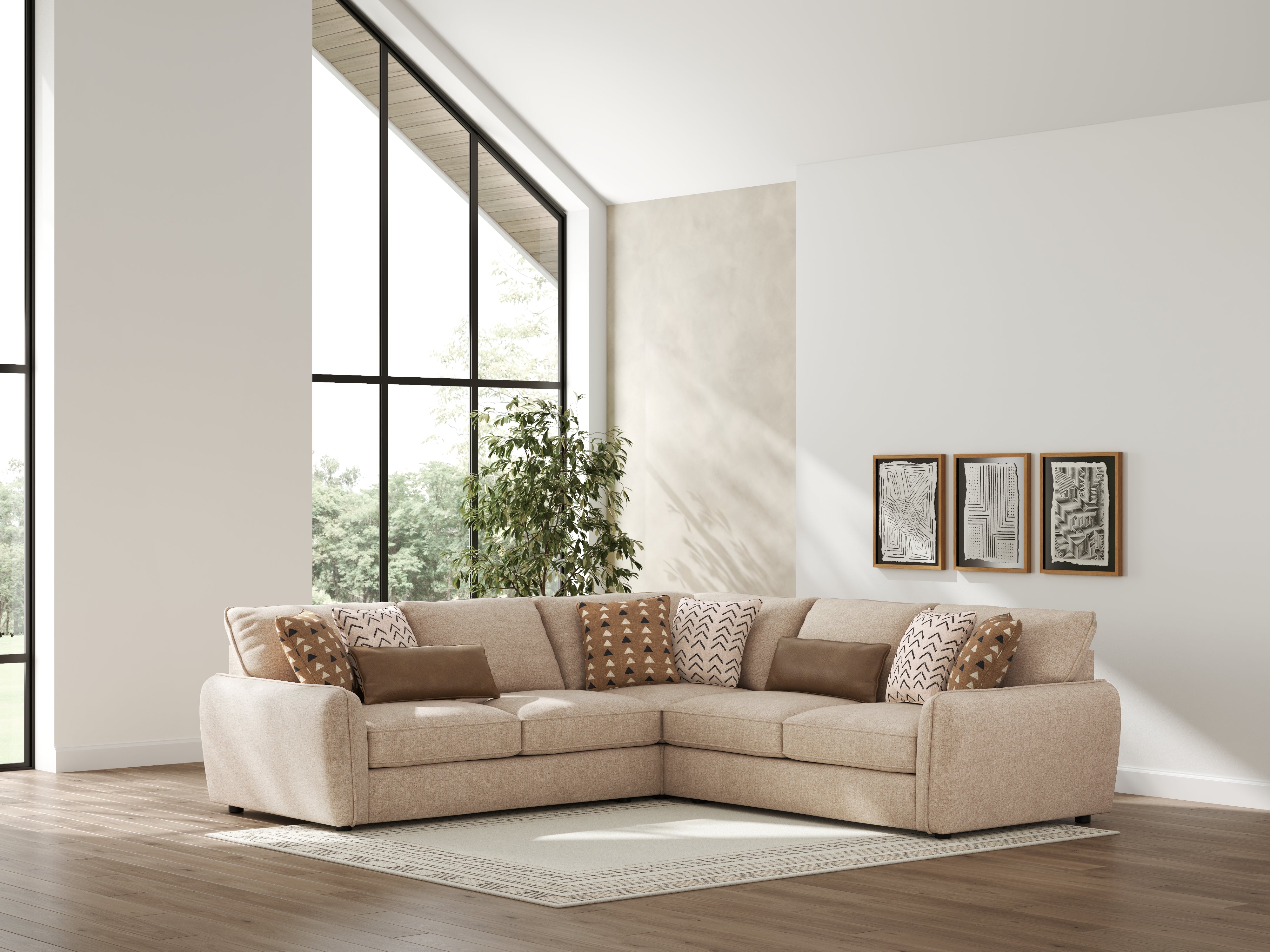 3 Brothers Decor - Ashley Furniture - Seyler Sectional - LAF 3-Piece Sectional / Sand - 61405S1