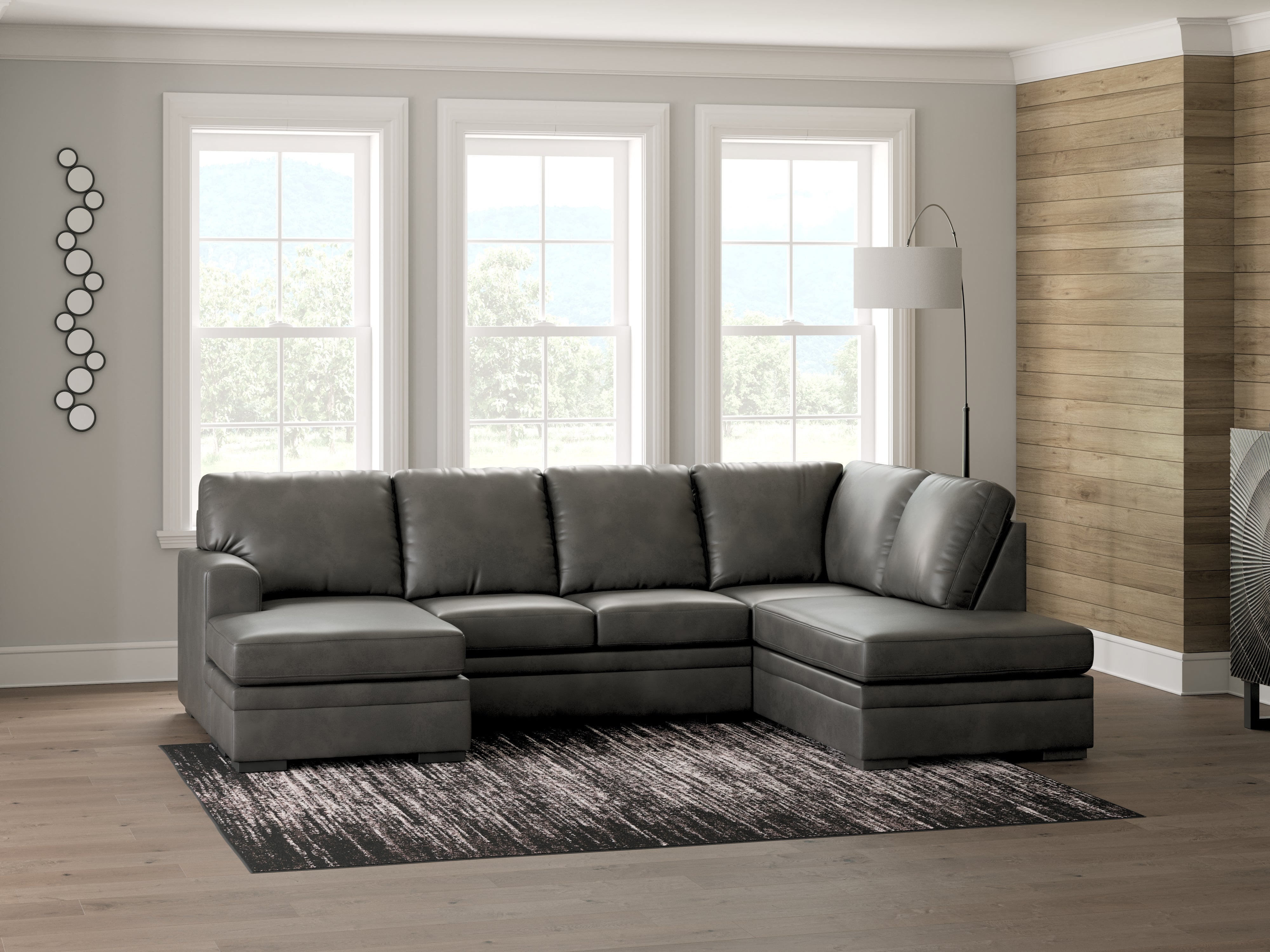 3 Brothers Decor - Ashley Furniture - Lofton-Pike Sectional - LAF 2-Piece Sectional with Chaise / Shadow - PC61610S1