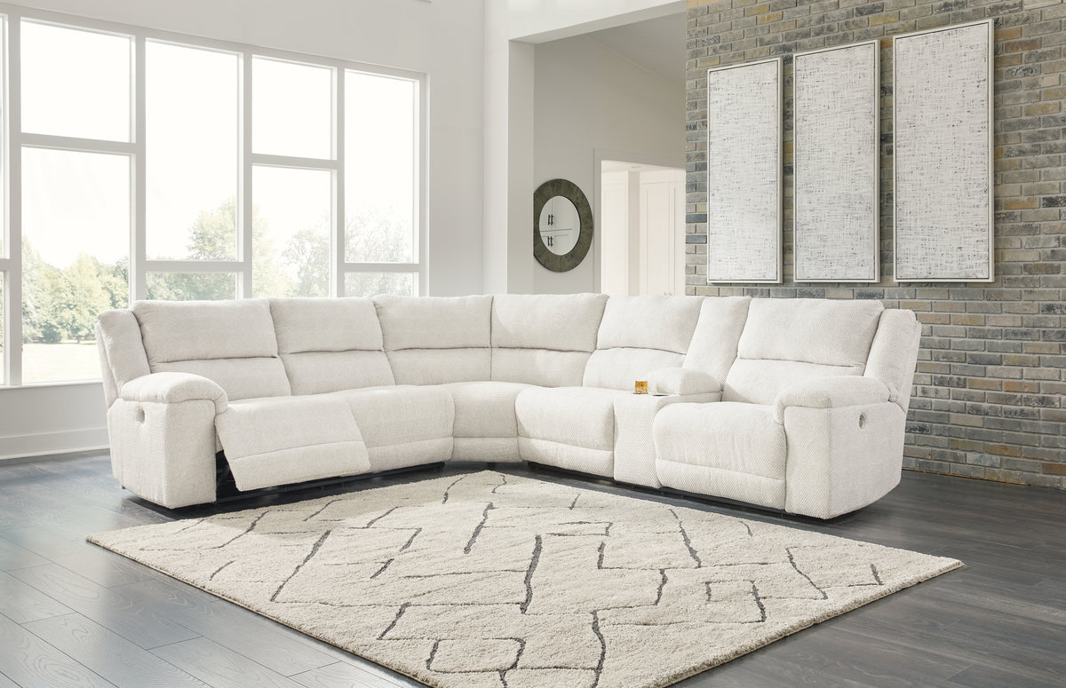 3 Brothers Decor - Ashley Furniture - Keensburg Sectional - 3-Piece Power Reclining Sectional / Linen - 61807S2