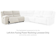 3 Brothers Decor - Ashley Furniture - Keensburg Sectional - LAF Reclining Power Loveseat / Linen - 6180763