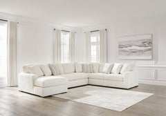 3 Brothers Decor - Ashley Furniture - Chessington Sectional - RAF 4-Piece Sectional with Chaise / Ivory - 61904S3