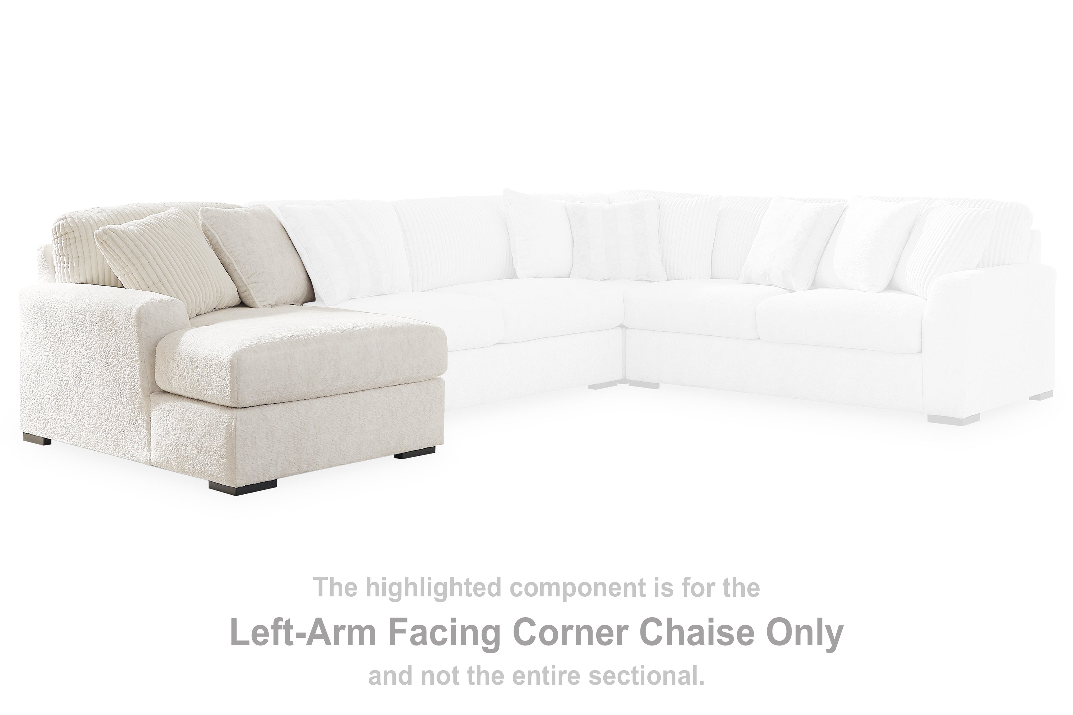 3 Brothers Decor - Ashley Furniture - Chessington Sectional - LAF Corner Chaise / Ivory - 6190416