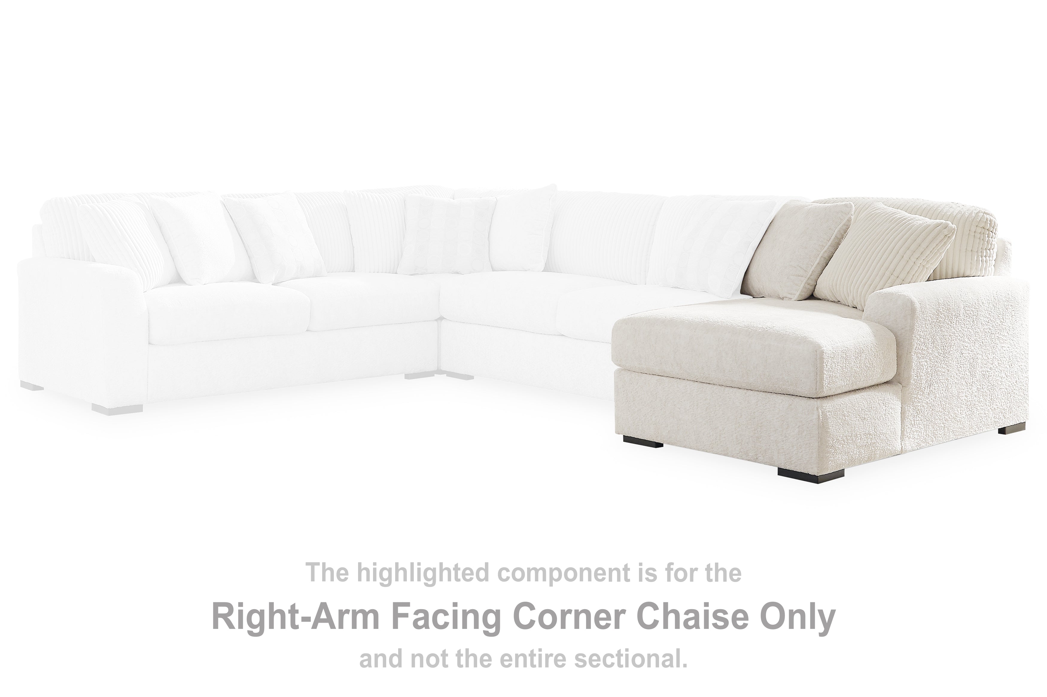 3 Brothers Decor - Ashley Furniture - Chessington Sectional - RAF Corner Chaise / Ivory - 6190417