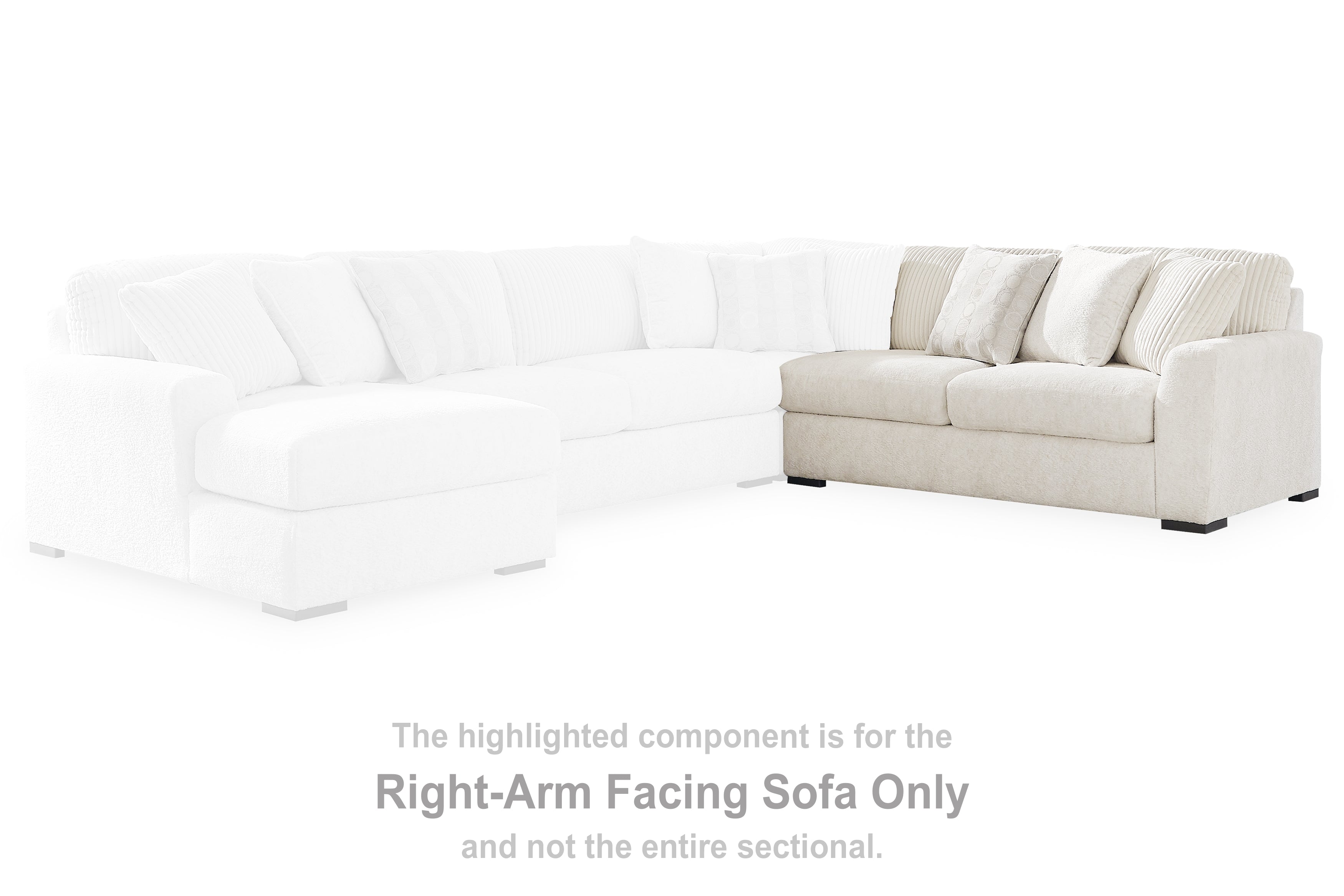 3 Brothers Decor - Ashley Furniture - Chessington Sectional - RAF Sofa / Ivory - 6190467