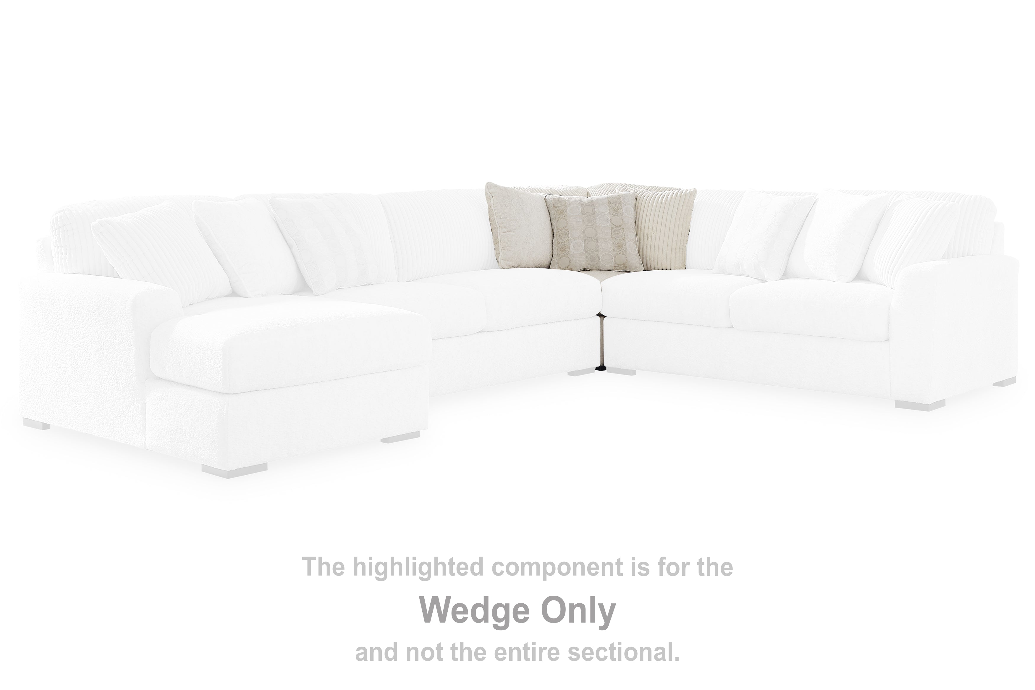 3 Brothers Decor - Ashley Furniture - Chessington Sectional - Wedge / Ivory - 6190477