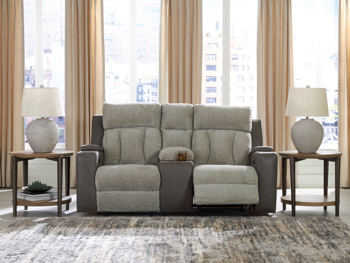 3 Brothers Decor - Ashley Furniture - WhipLash Living Room - PWR REC Loveseat/CON/ADJ HDRST / Sisal - PC6320418