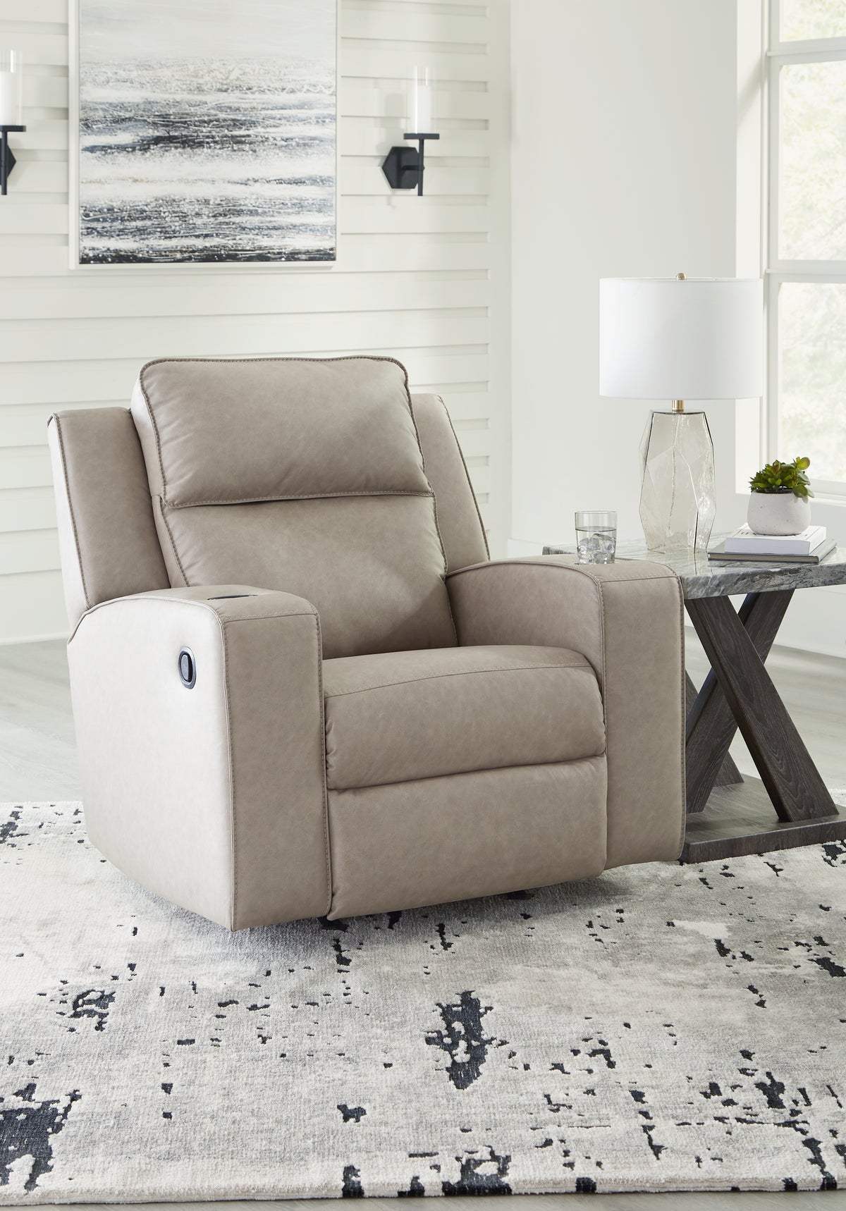3 Brothers Decor - Ashley Furniture - Lavenhorne Living Room - Rocker Recliner / Pebble - 6330725
