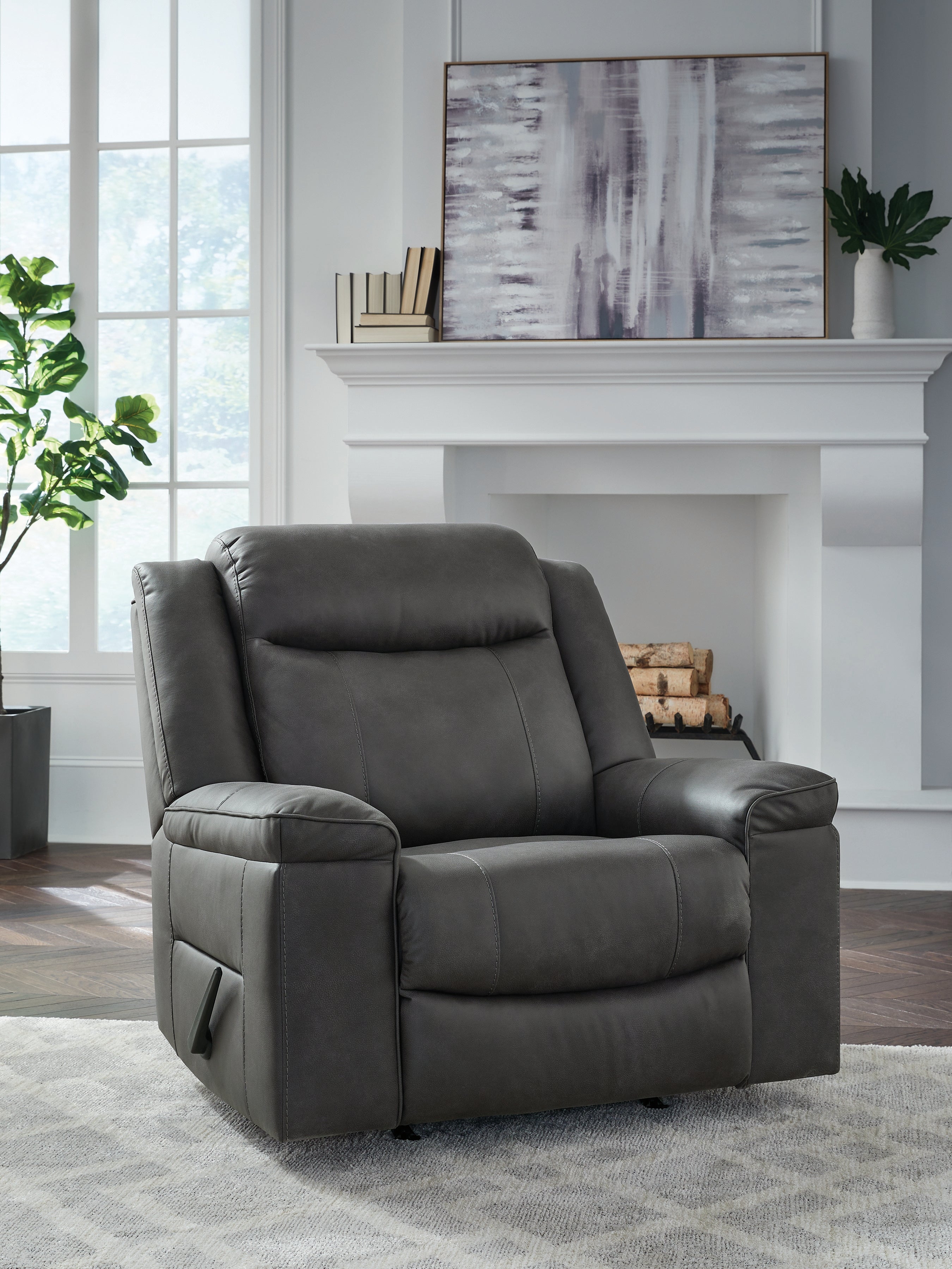 3 Brothers Decor - Ashley Furniture - Status Check Living Room - Rocker Recliner / Shadow - PC6530725