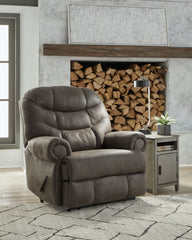 3 Brothers Decor - Ashley Furniture - Camera Time Living Room - Zero Wall Recliner / Gunmetal - 6570729