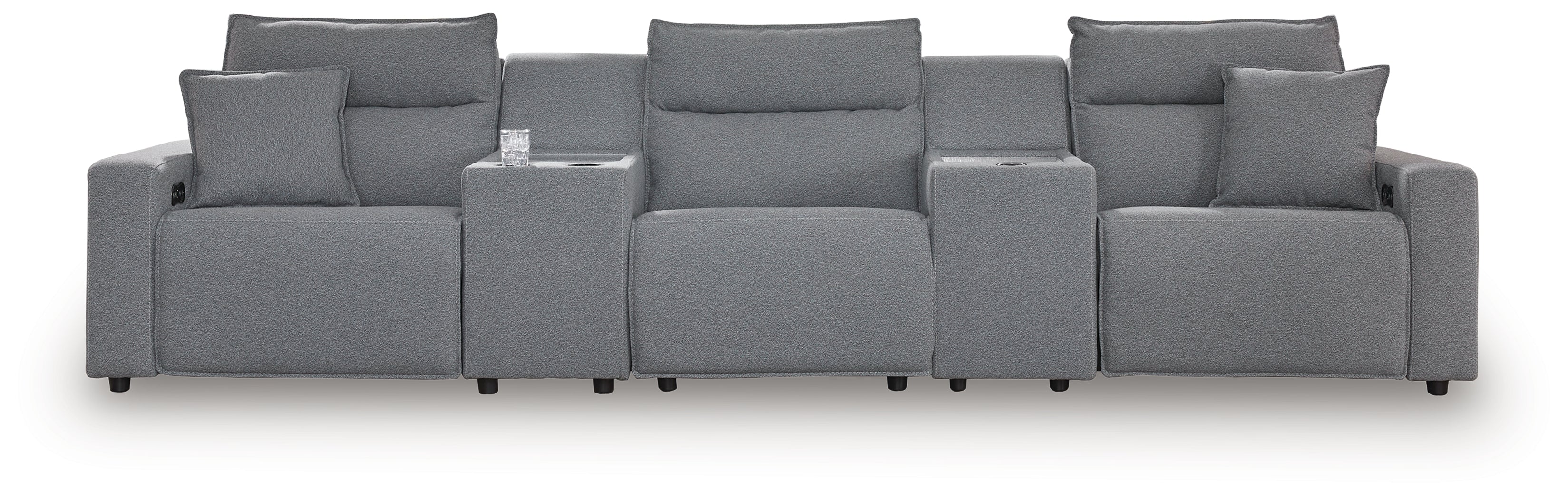 3 Brothers Decor - Ashley Furniture - ModMax II Sectional - 5-Piece Power Reclining Sectional / Salt and Pepper - 65906S14