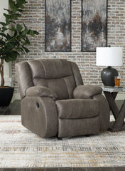 3 Brothers Decor - Ashley Furniture - First Base Living Room - Rocker Recliner / Gunmetal - 6880425