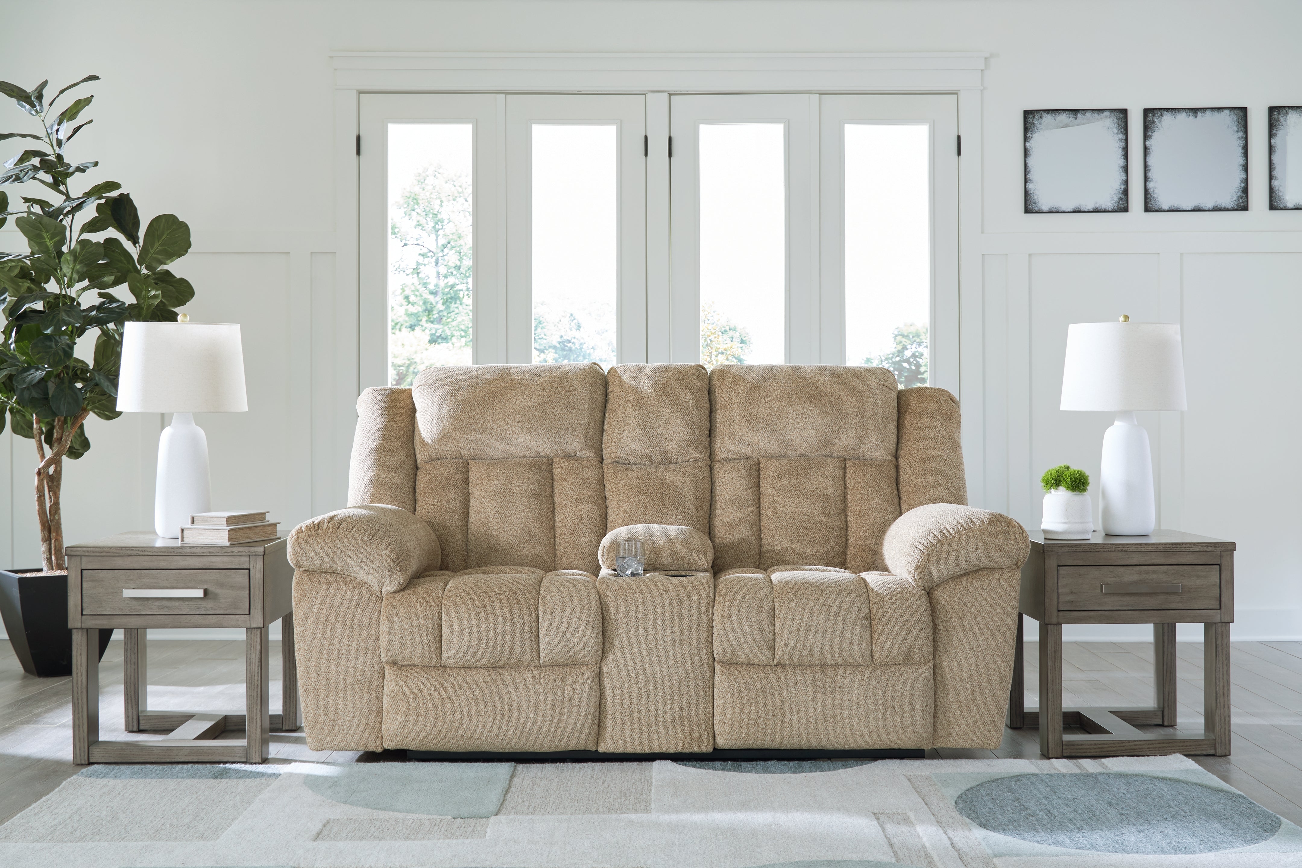 3 Brothers Decor - Ashley Furniture - Tip-Off Living Room - PWR REC Loveseat/CON/ADJ HDRST / Wheat - 6930518