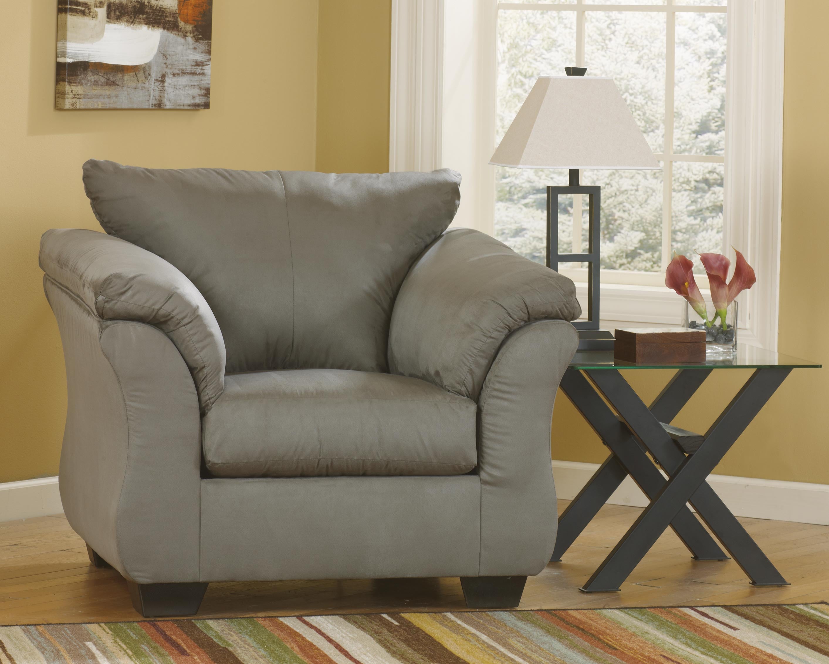 3 Brothers Decor - Ashley Furniture - Darcy Living Room - Chair / Cobblestone - 7500520