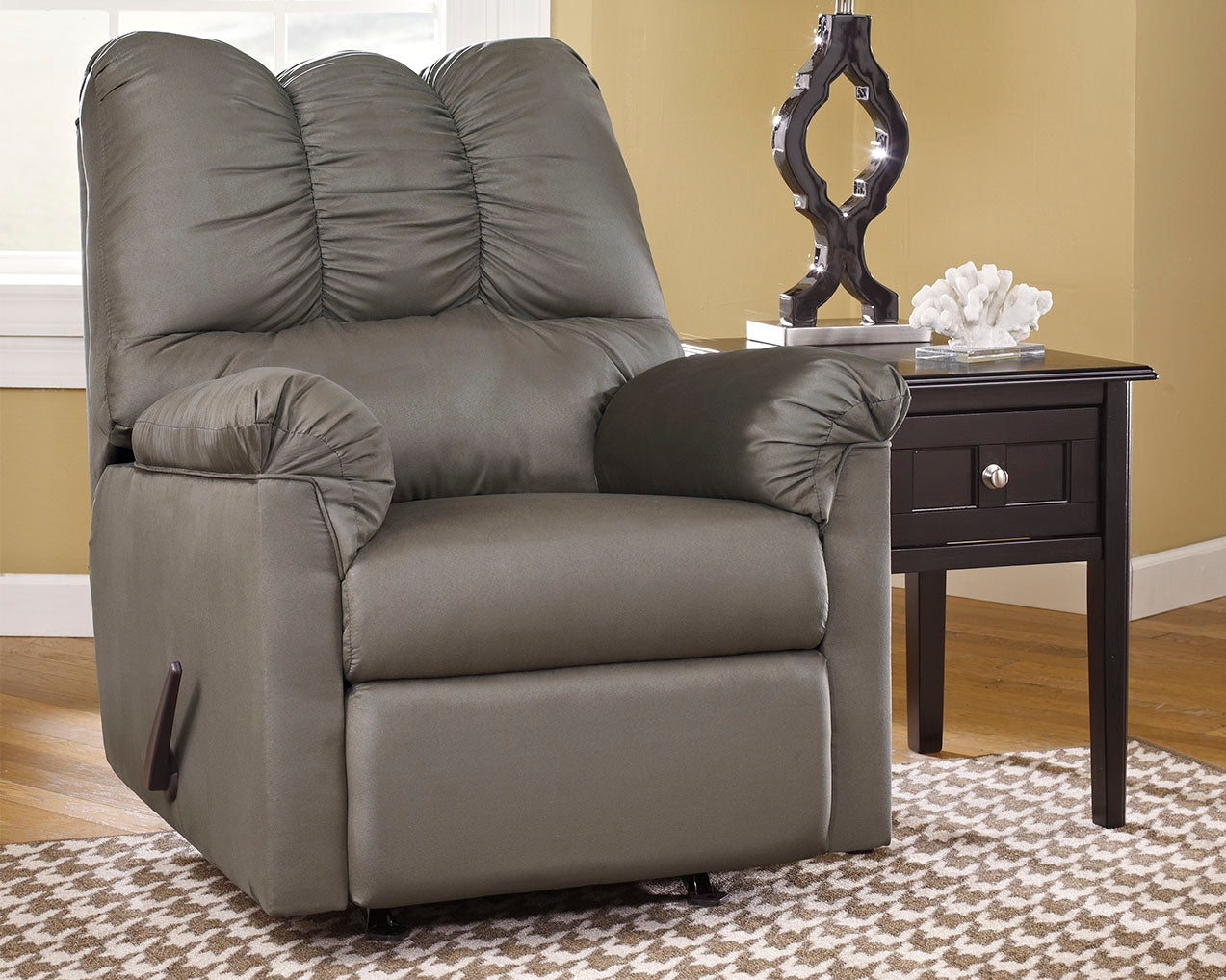 3 Brothers Decor - Ashley Furniture - Darcy Living Room - Rocker Recliner / Cobblestone - 7500525
